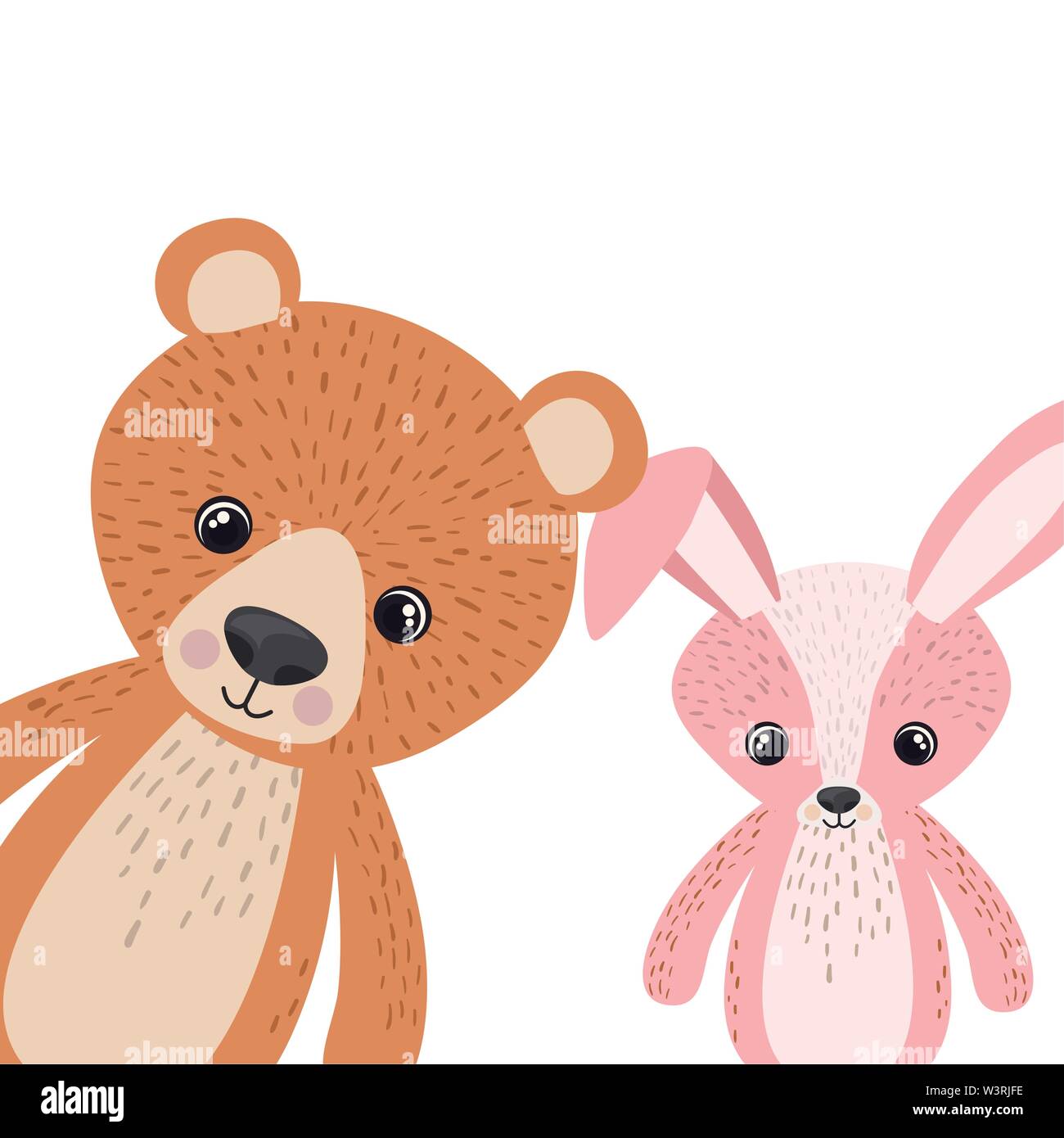 bunny and teddy bear