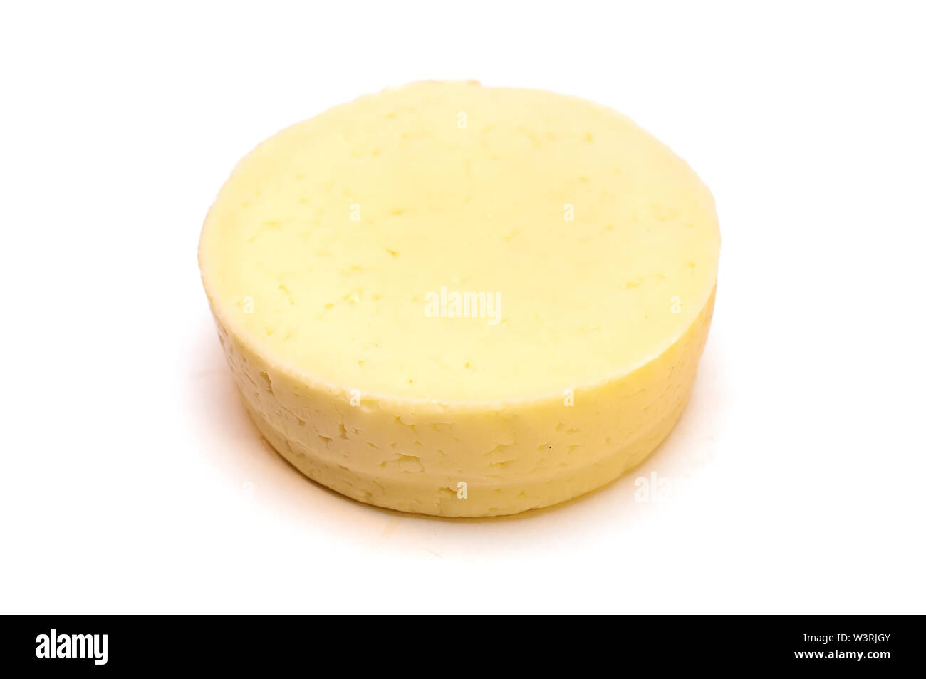 Hard cheese isolated on white Stock Photo