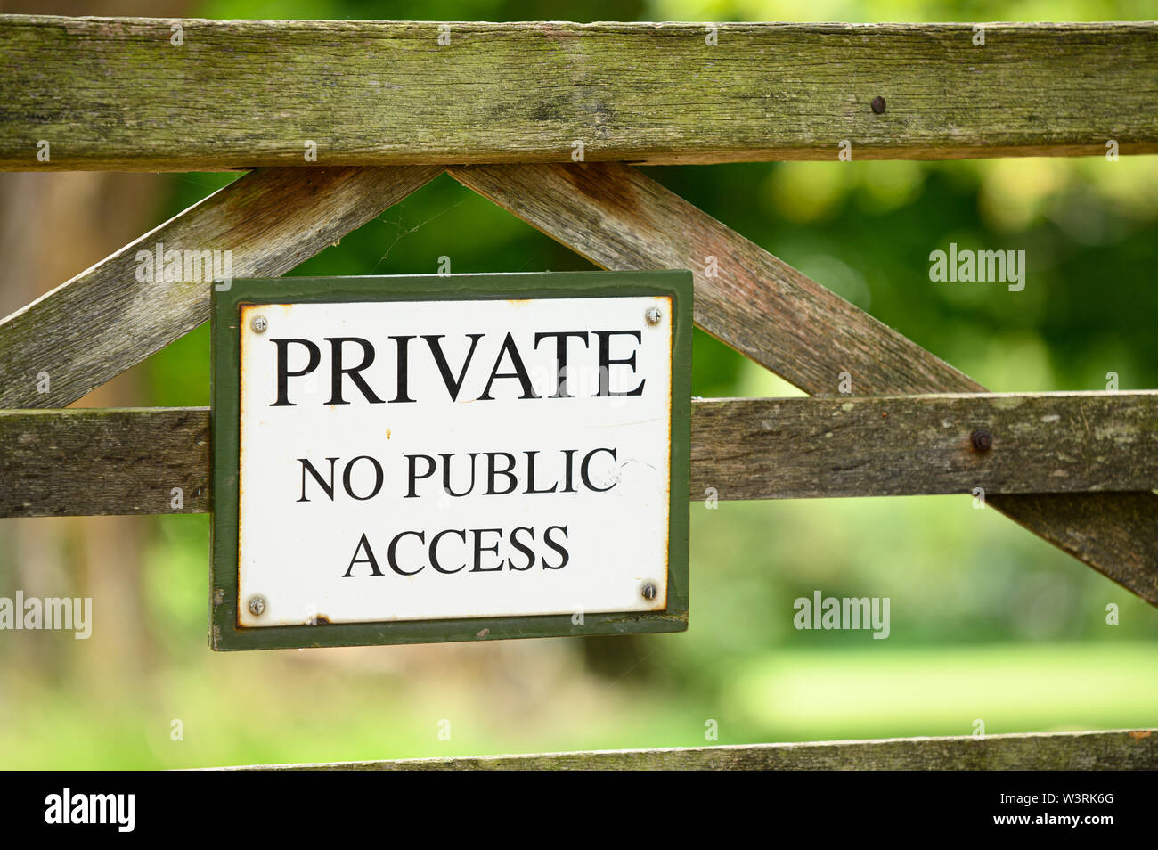 Private no public access sign Stock Photo