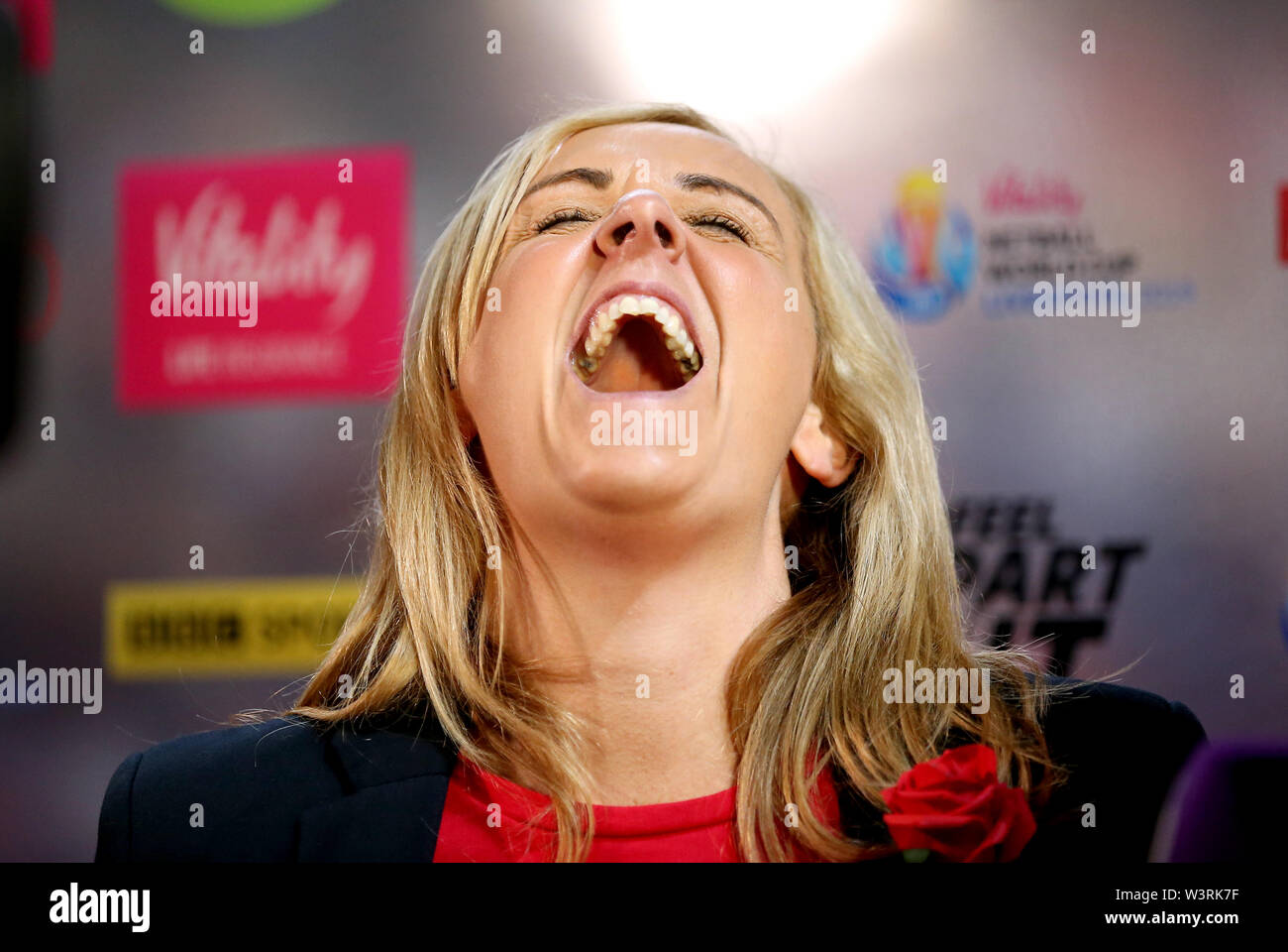 England Netball head coach Tracey Neville speaks to the media at the ...