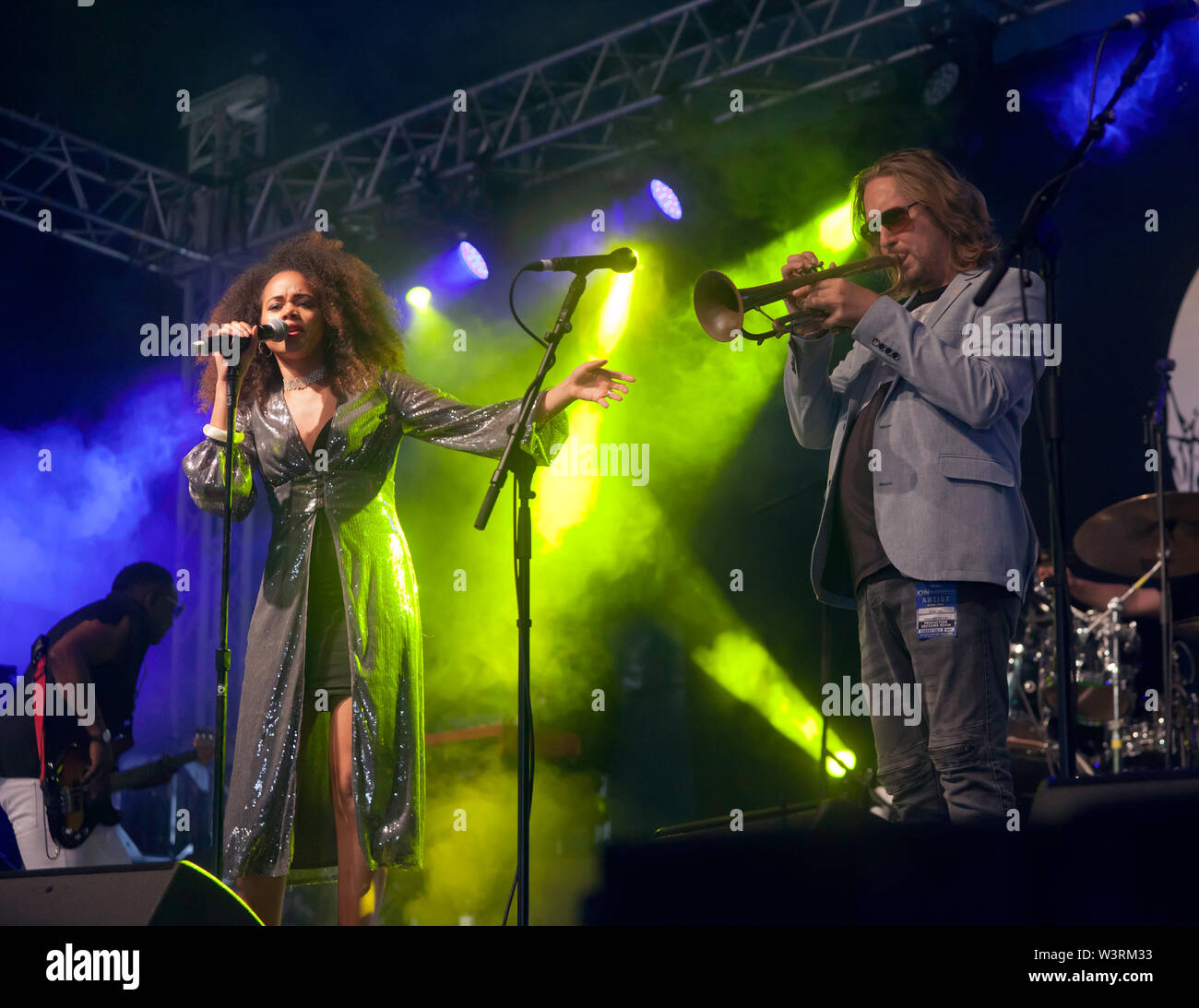 The Brand New Heavies performing on Stage 2, on Day 2 of the OnBlackheath Music Festival 2019 Stock Photo