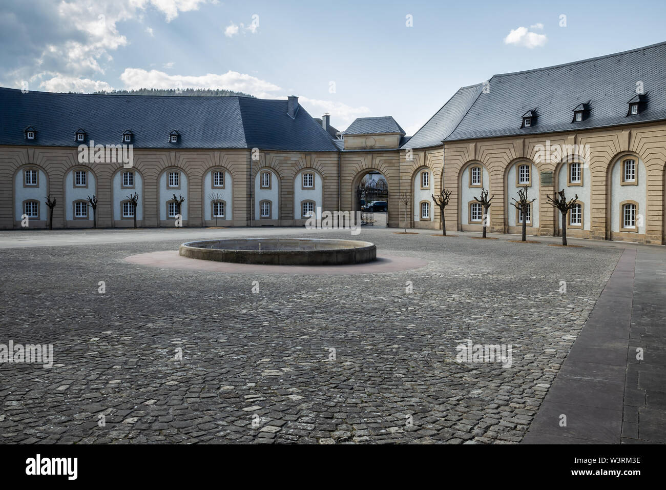 Old square in Echternach, Luxembourg Stock Photo