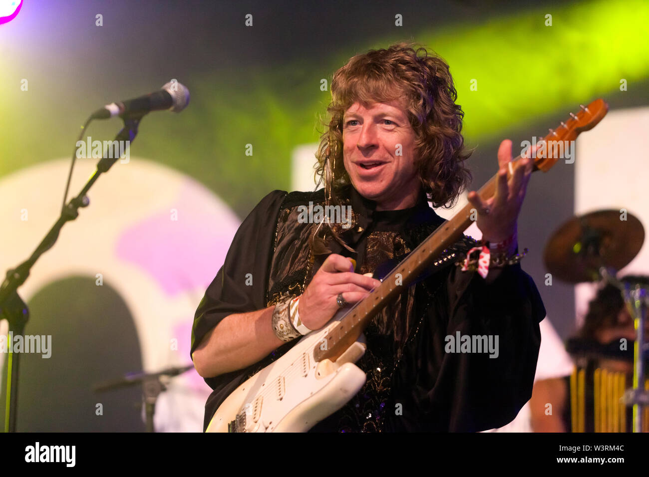 Simon Bartholomew  performing with The Brand New Heavies, on Stage 2, Day 2 , of the OnBlackheath Music Festival 2019 Stock Photo