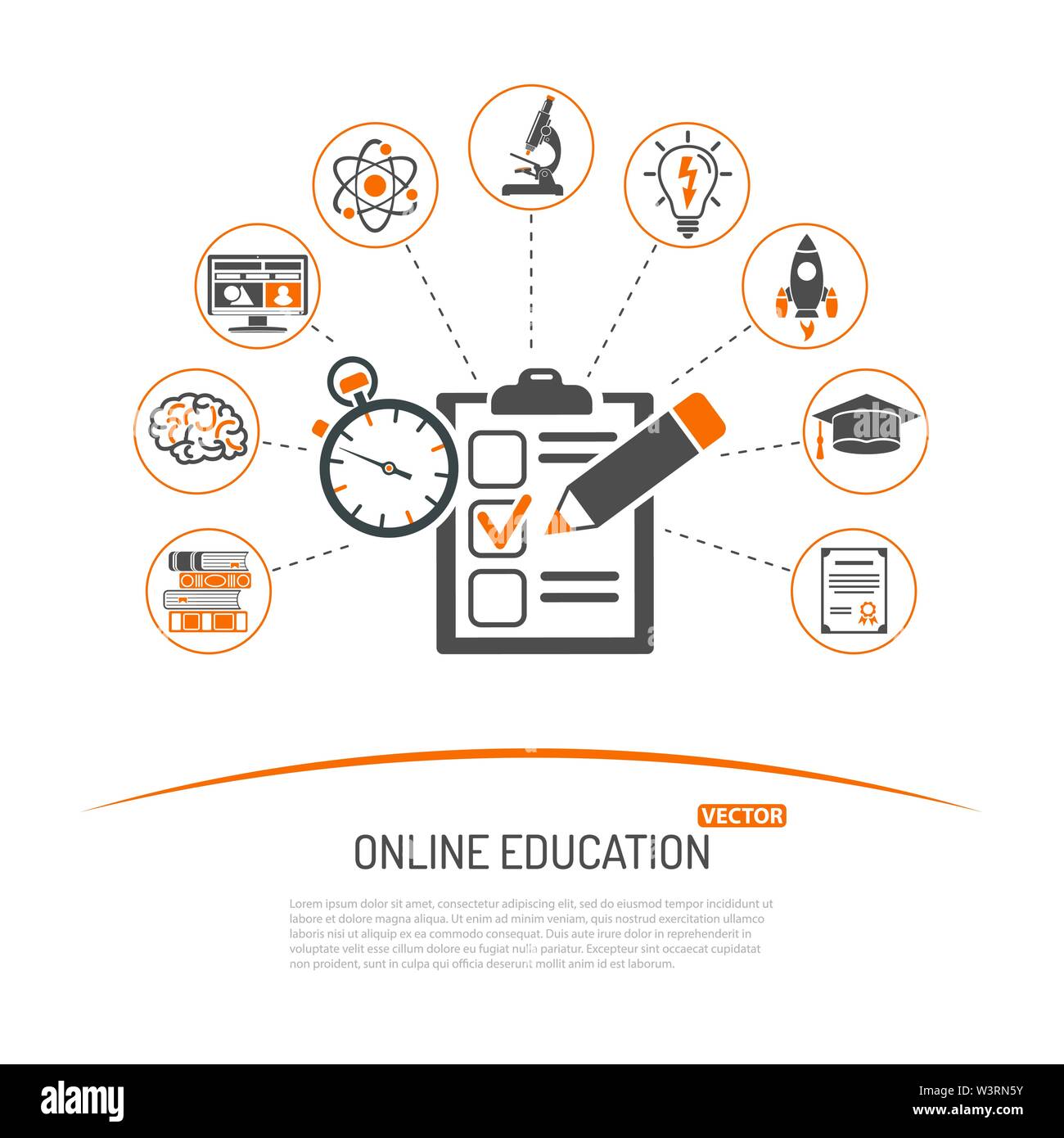 Online Education Concept Stock Vector Image & Art - Alamy