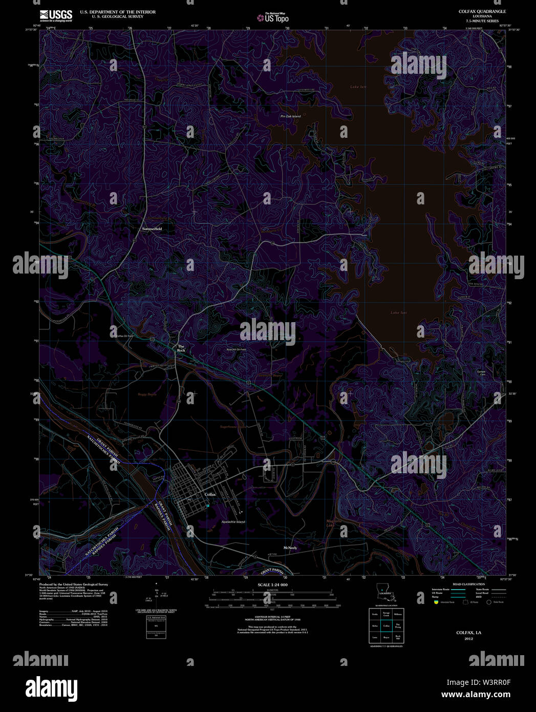 Colfax louisiana map hires stock photography and images Alamy