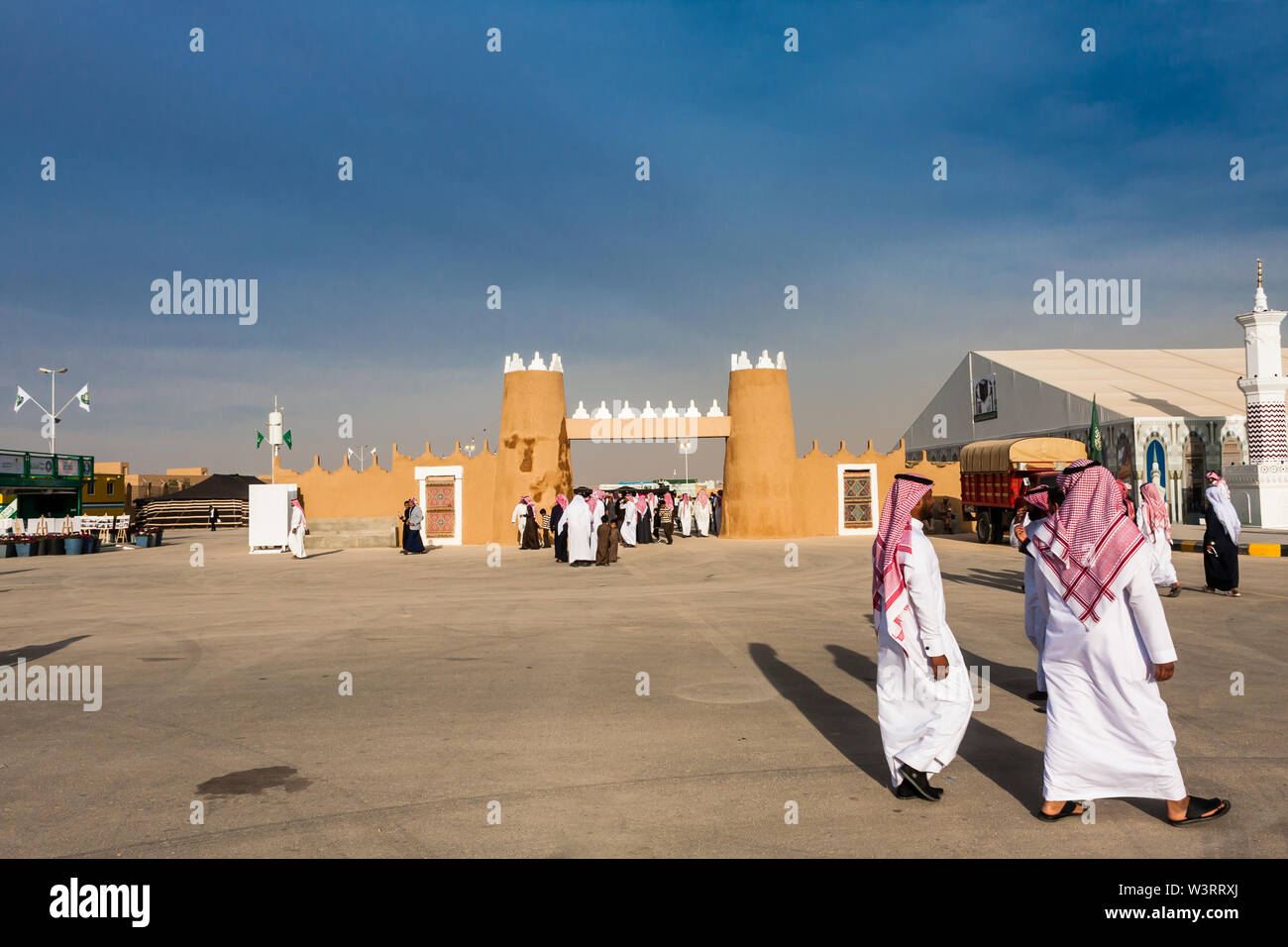 Inside of the Janadriyah Festival Village, Riyadh Stock Photo
