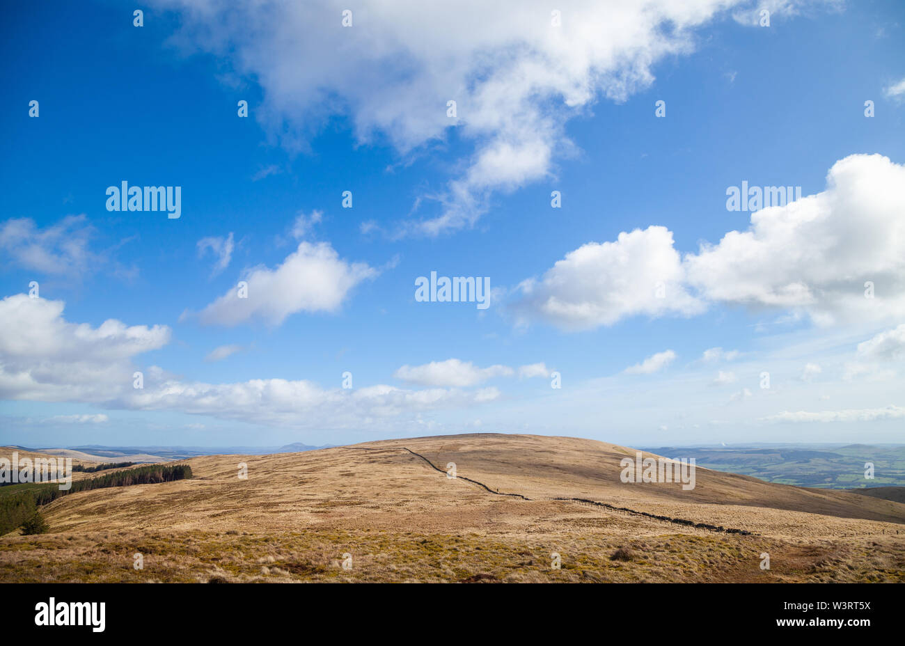 Looking towards Whitewisp Hill in the Ochil Hills Scotland. Stock Photo