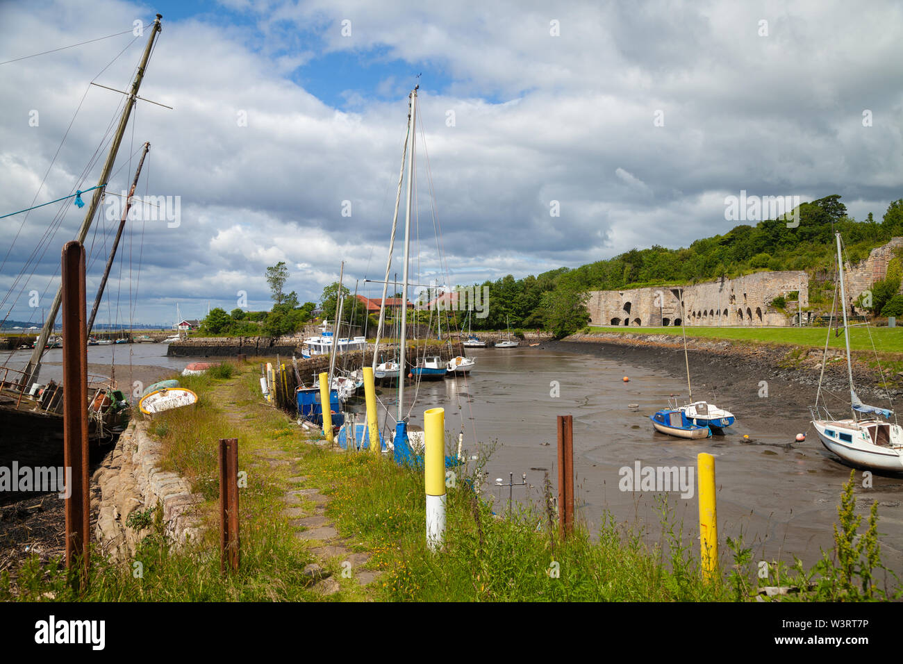 The seaside village of Charlestown with it's Limekilns Fife Scotland