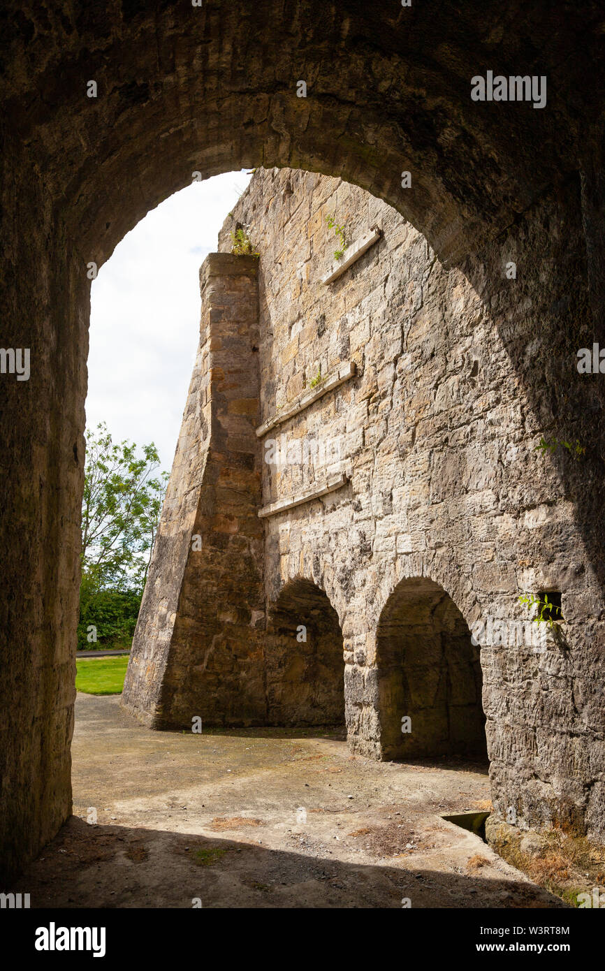 The seaside village of Charlestown with it's Limekilns Fife Scotland