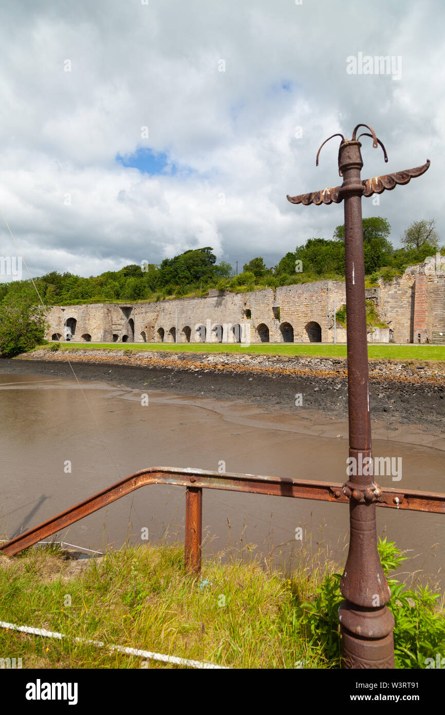 The seaside village of Charlestown with it's Limekilns Fife Scotland