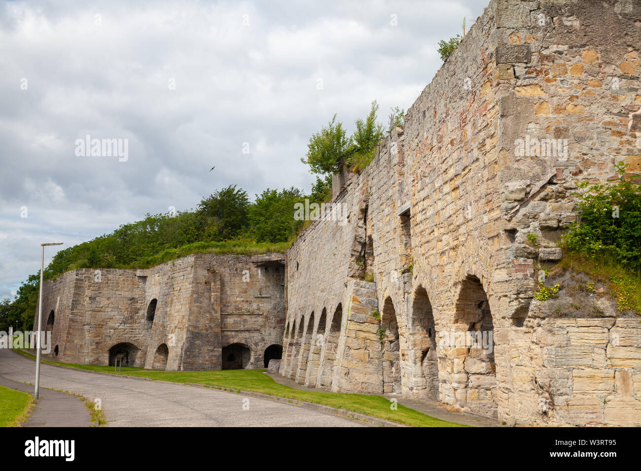 The seaside village of Charlestown with it's Limekilns Fife Scotland