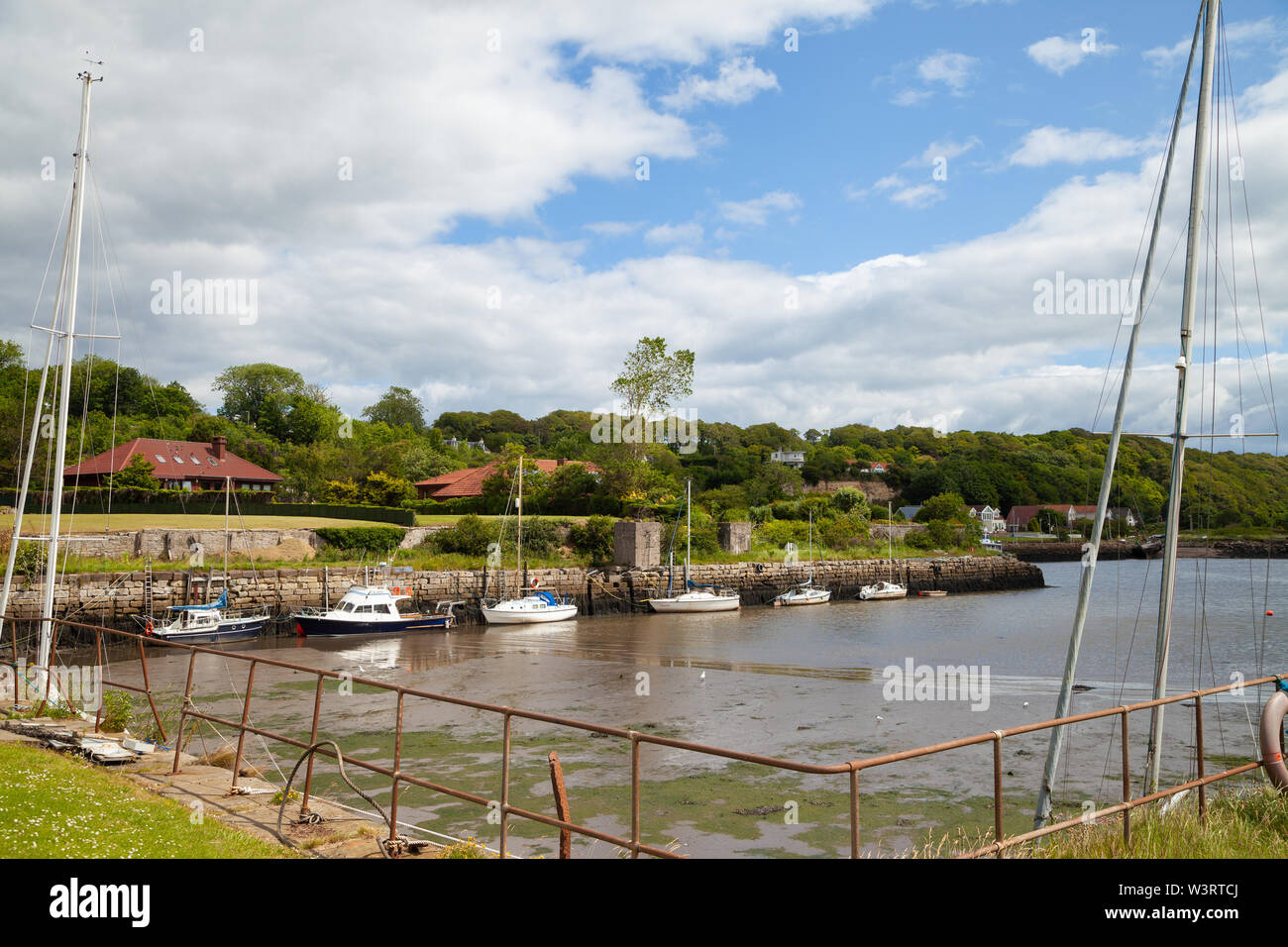 The seaside village of Charlestown with it's Limekilns Fife Scotland