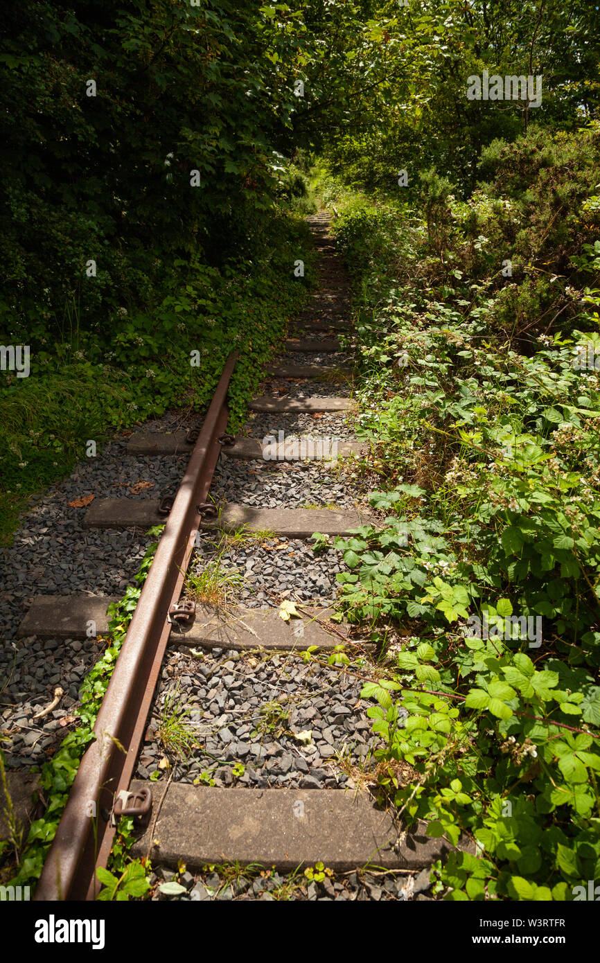 Rusty railway track near Limekilns Fife Scotland Stock Photo