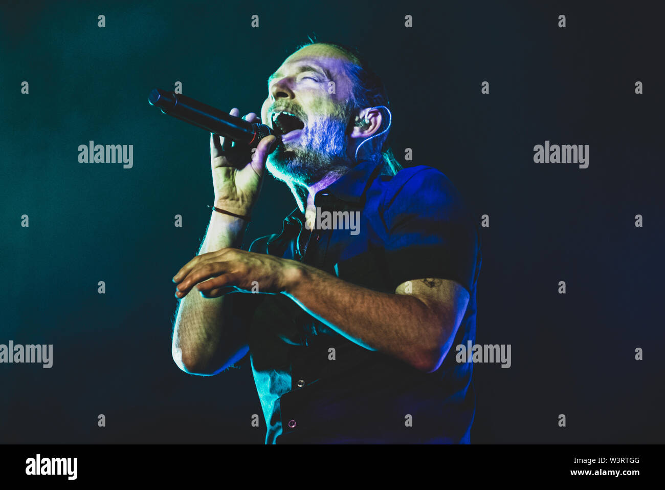 The British singer-songwriter Thom Yorke performs live during the ...