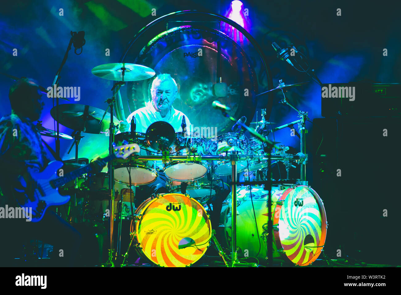 Roma, Italy. 16th July, 2019. Nick Mason's Saucerful Of Secrets, the band  led by Pink Floyd drummer, on tour this summer in Italy.Nick Mason's  Saucerful Of Secrets are formed by Nick Mason,