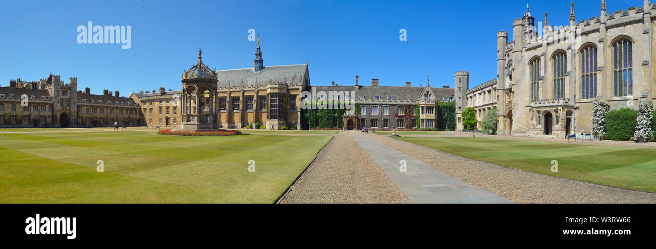 Trinity college Cambridge  grounds. Stock Photo