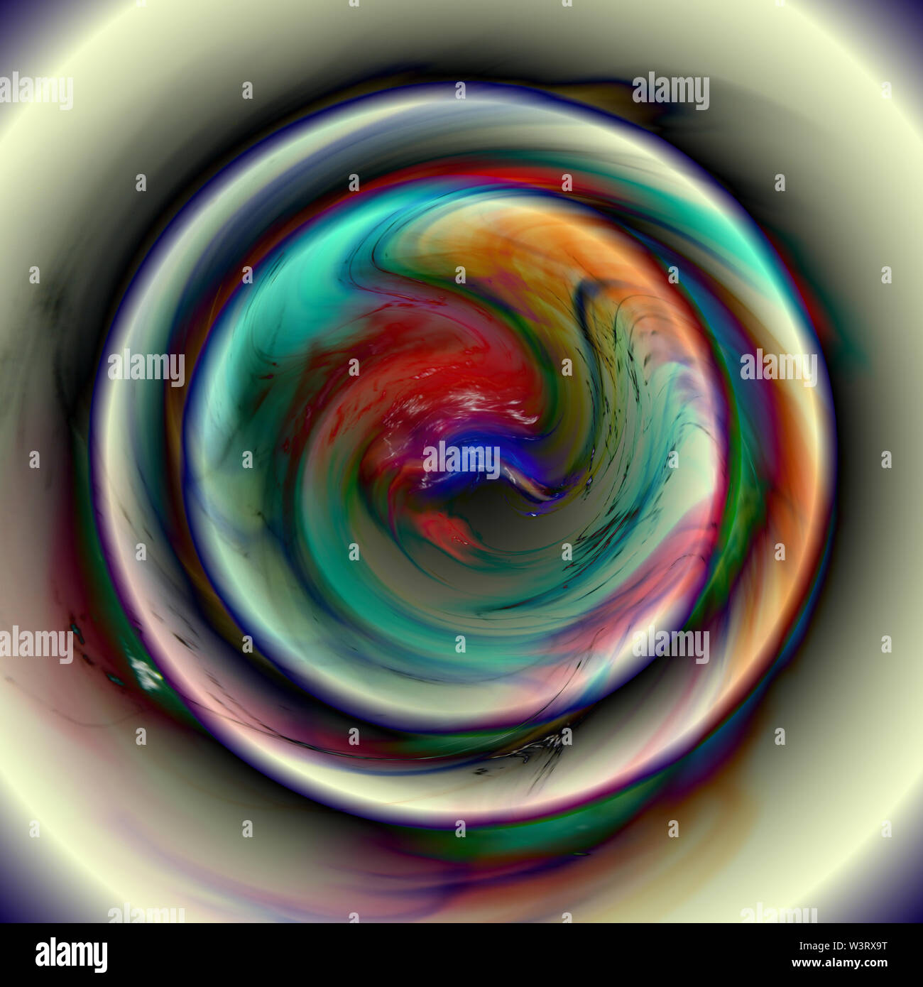 Digital art, abstract 3D objects with soft lighting, Germany Stock ...