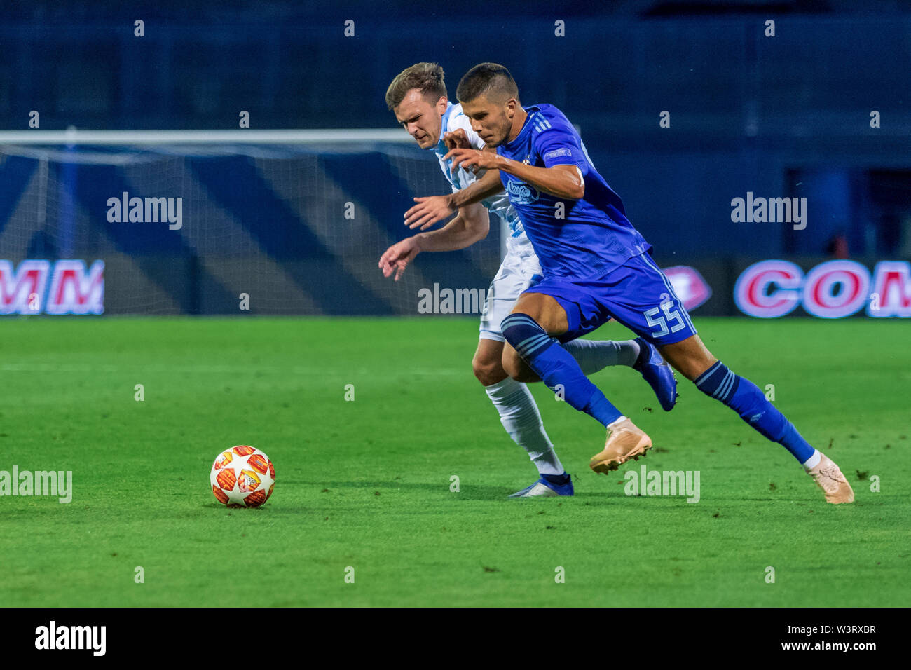 ZAGREB, CROATIA - JULY 13, 2019: Croatian league Supercup, GNK Dinamo vs. HNK  Rijeka. Players in action Stock Photo - Alamy