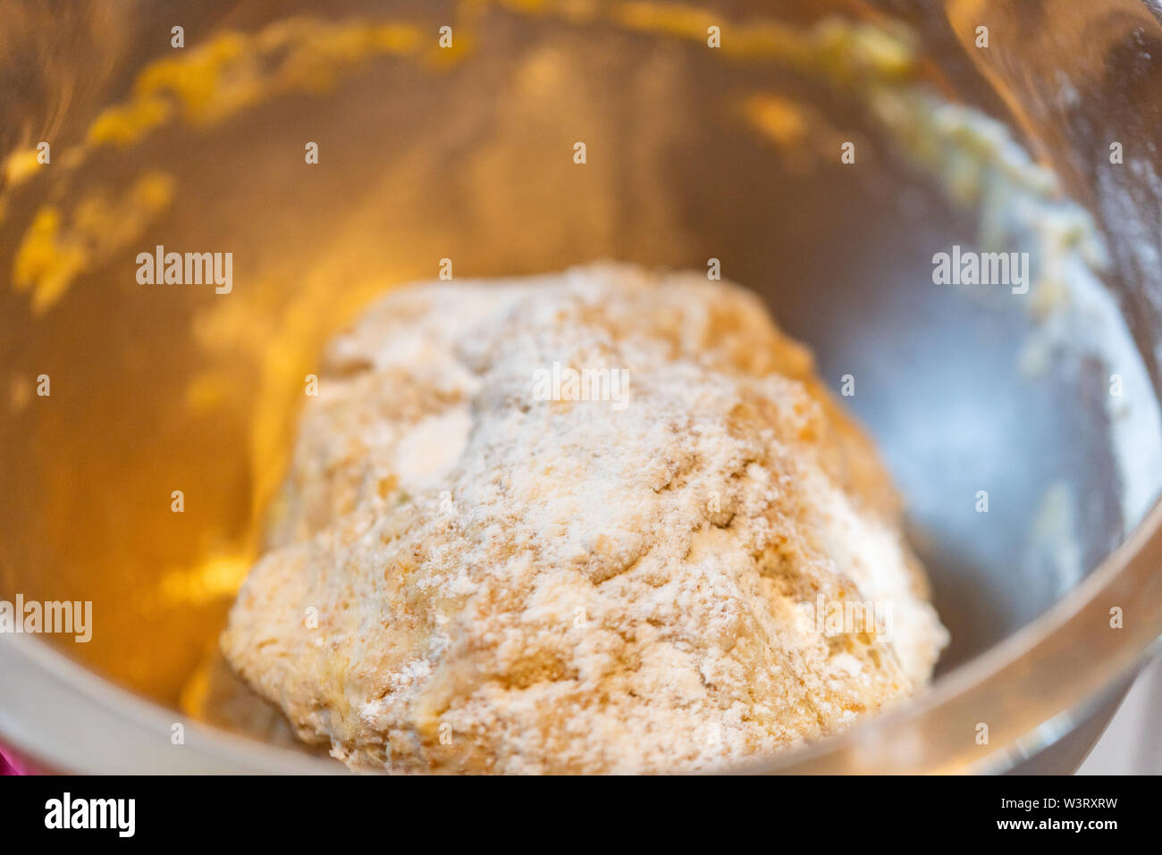 Bowl of pastries for fresh delicious pizza dough Stock Photo Alamy
