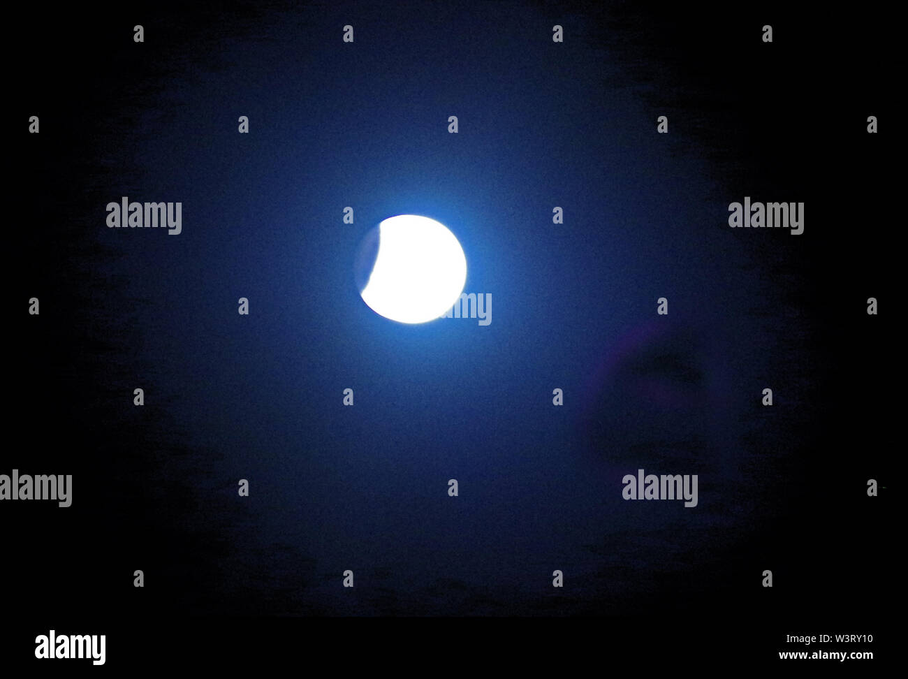 Moon eclipse 16 july 2019 in Sardinia, Italy Stock Photo - Alamy