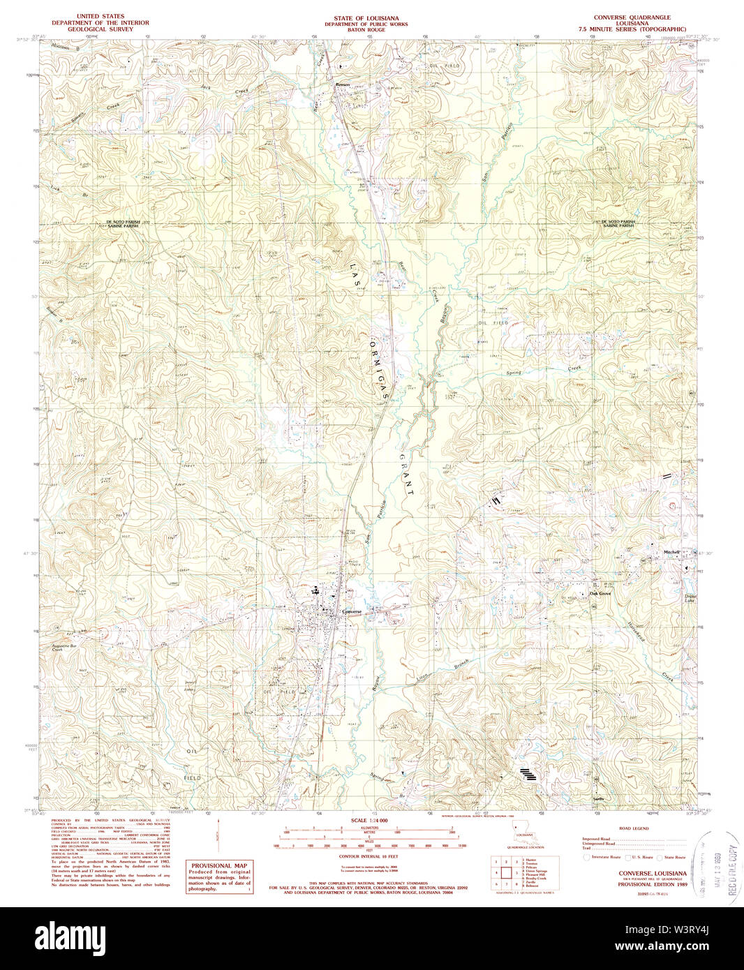 Converse louisiana map hires stock photography and images Alamy