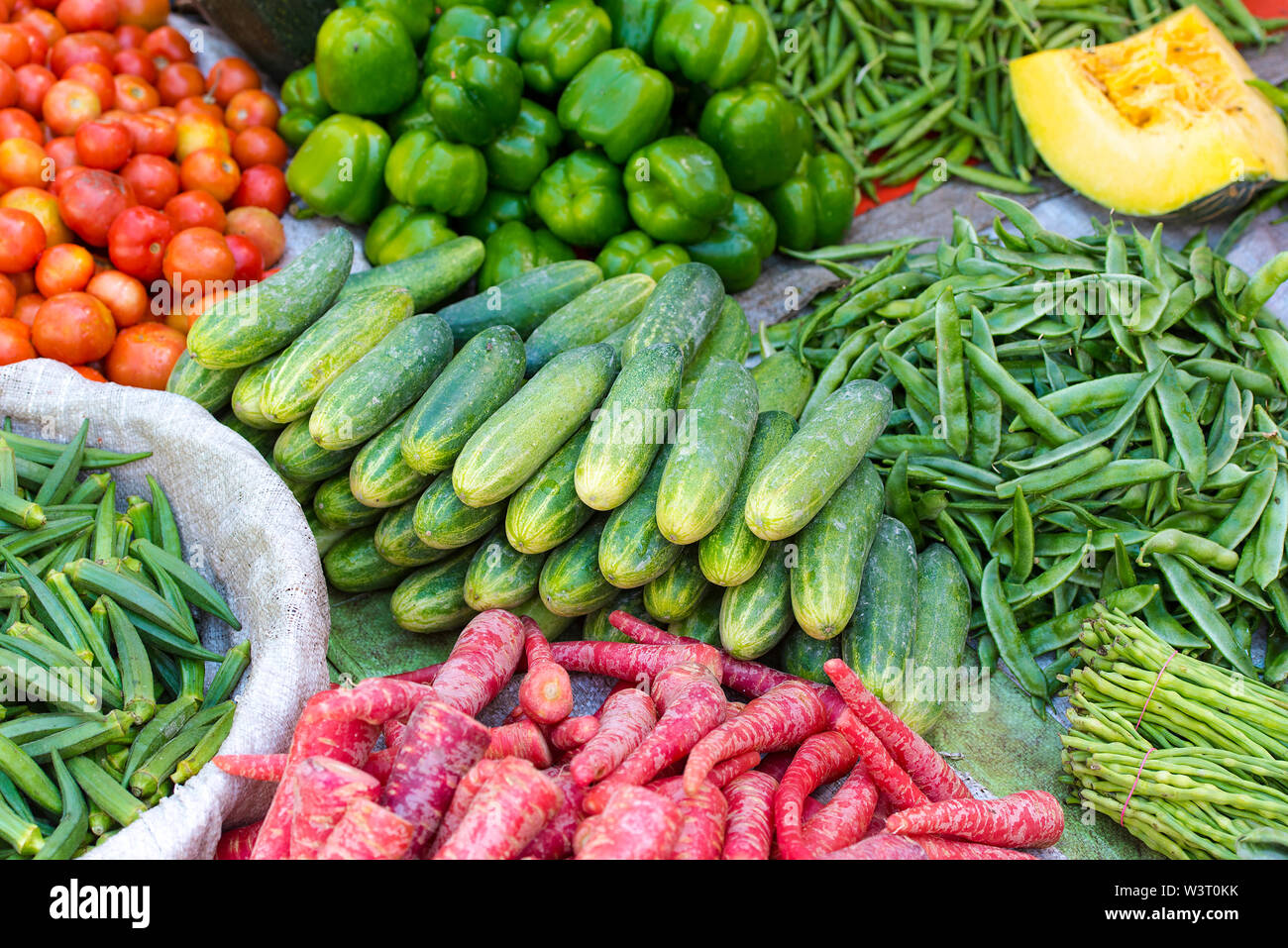 Fresh vegetables at a market in India Stock Photo Alamy