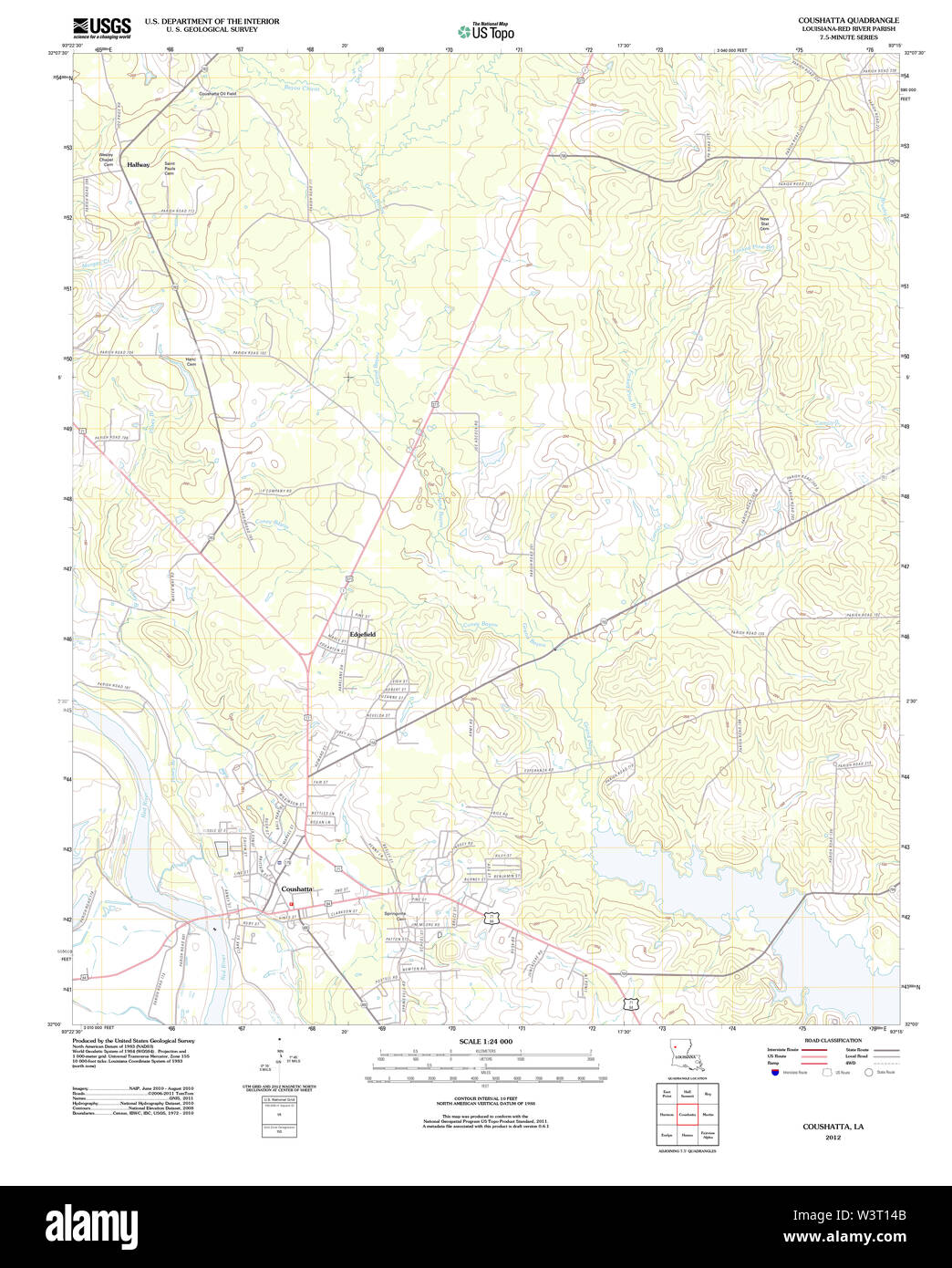 Map of coushatta hires stock photography and images Alamy