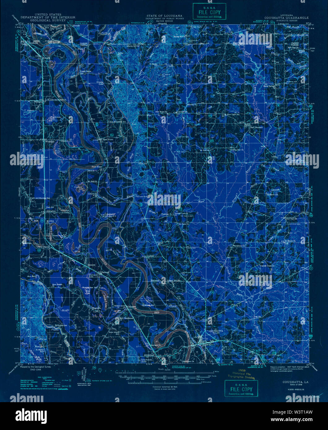 Coushatta map hires stock photography and images Alamy