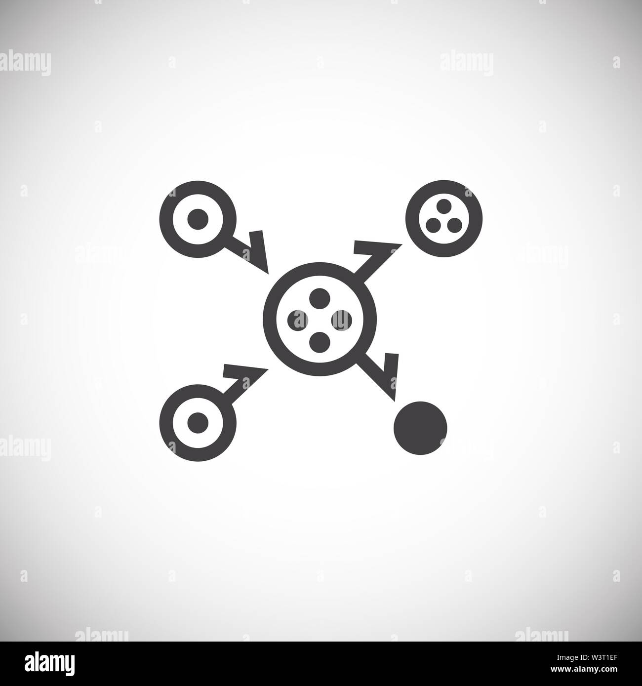 Radiation related icon on background for graphic and web design. Simple ...