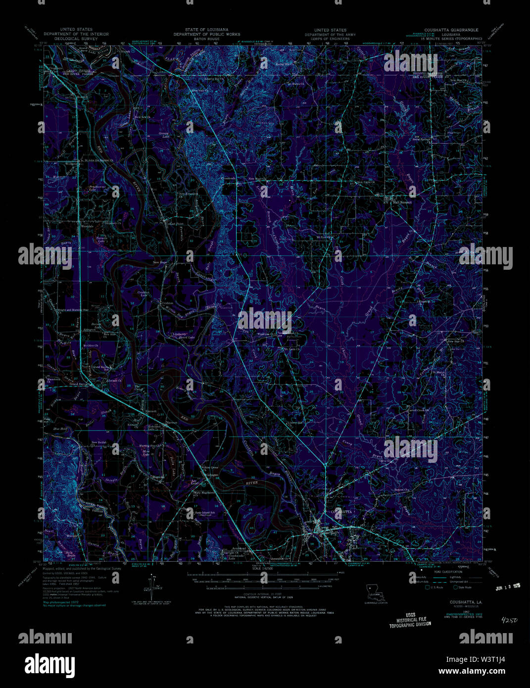 Map of coushatta hires stock photography and images Alamy
