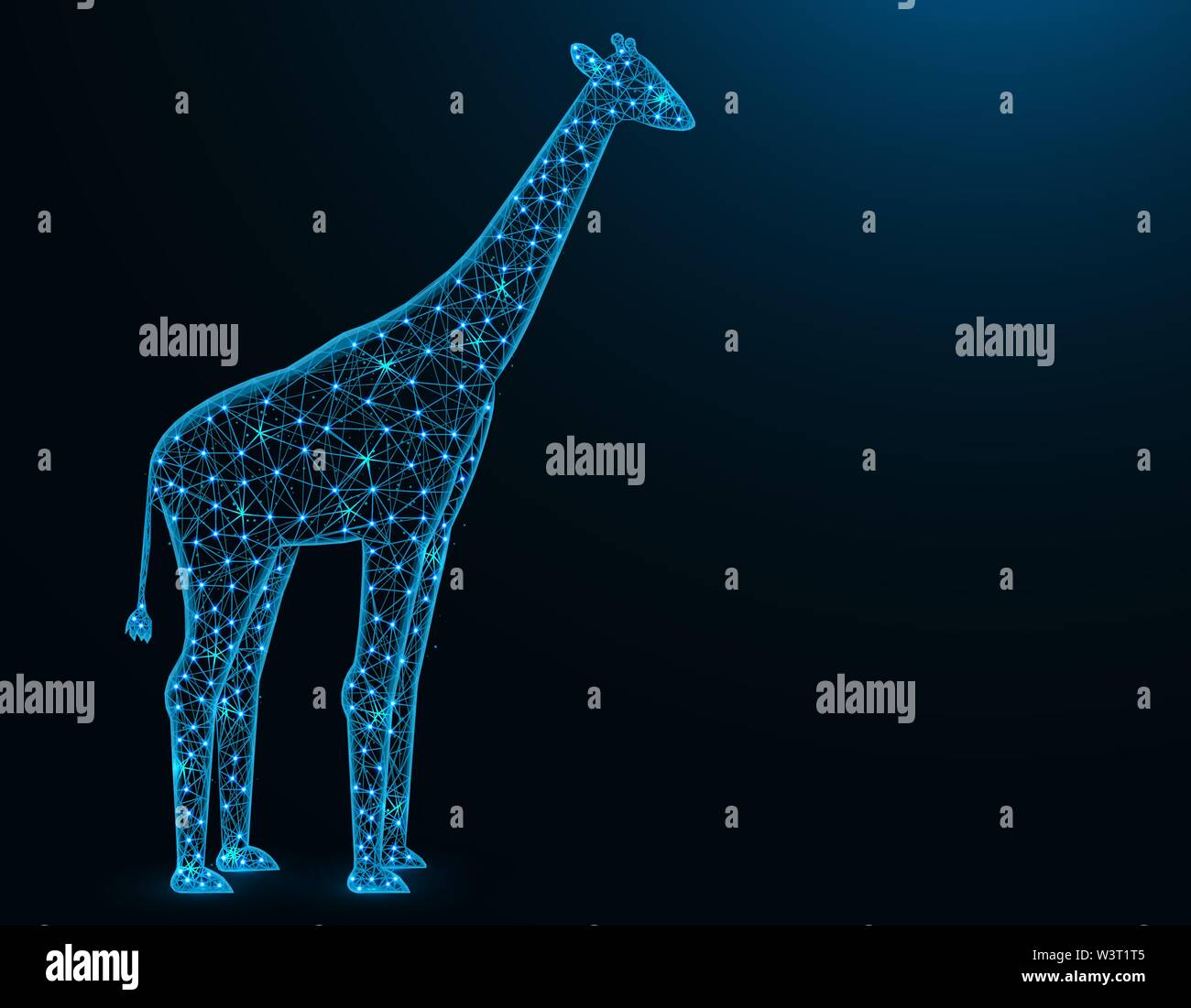 Giraffe low poly model, African animal abstract graphics, mammal ...