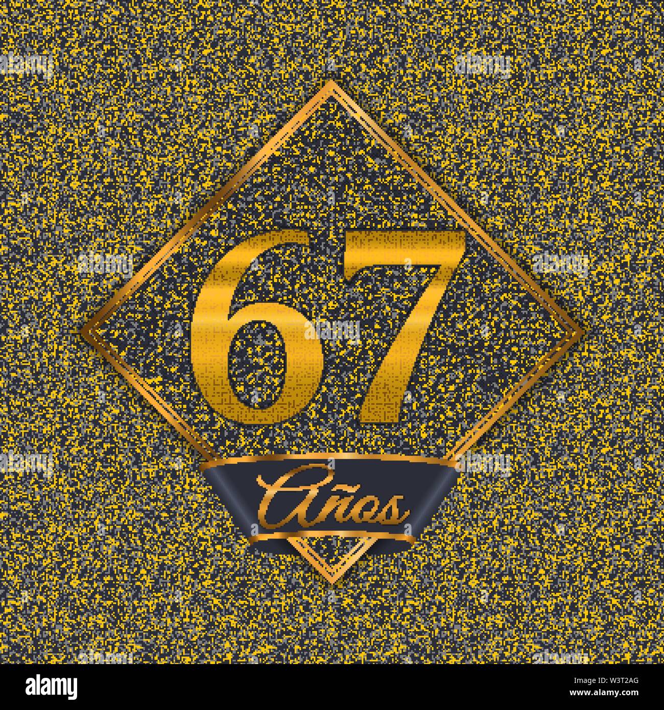 Golden number 67 sixty hi-res stock photography and images - Alamy