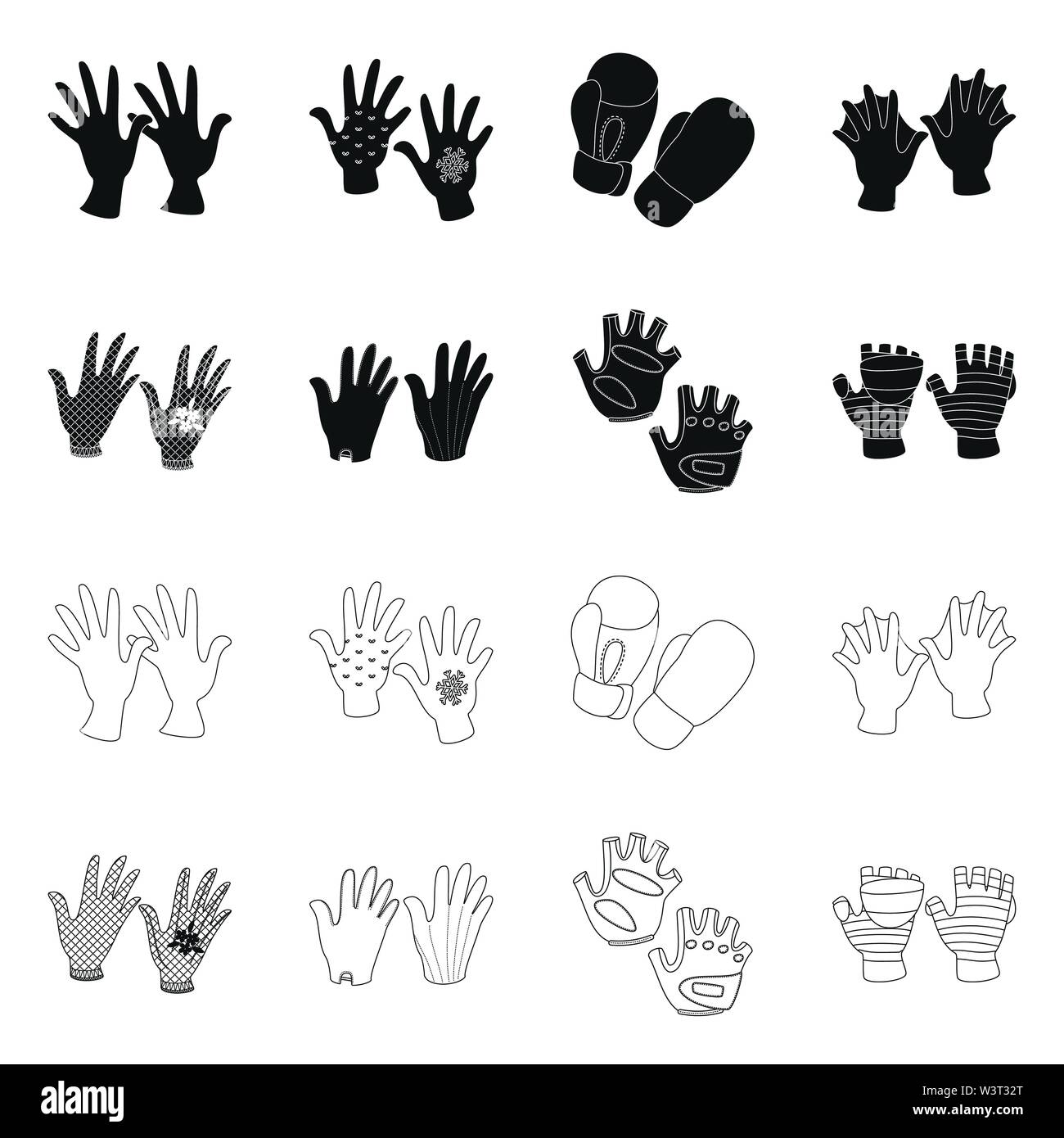 Isolated object of silhouette and safety logo. Set of silhouette and comfort stock vector illustration. Stock Vector