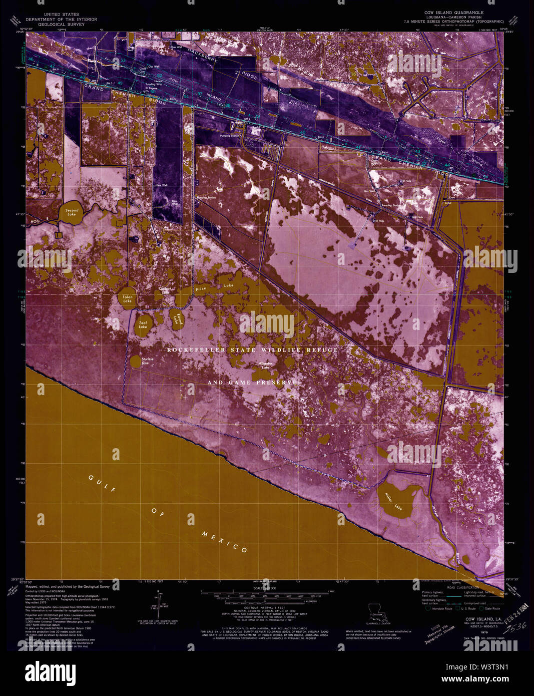 Cow Island Louisiana Map Usgs Topo Map Louisiana La Cow Island 331769 1979 24000 Inverted  Restoration Stock Photo - Alamy
