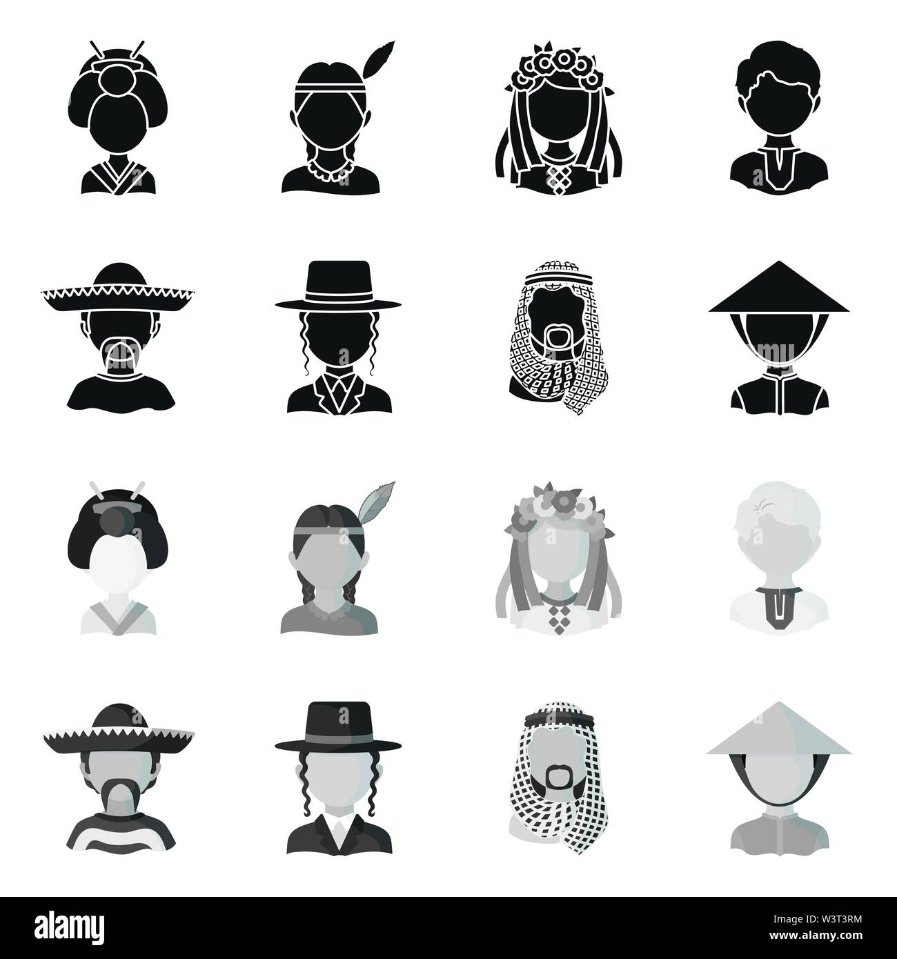 Vector illustration of imitator and resident logo. Set of imitator and ...