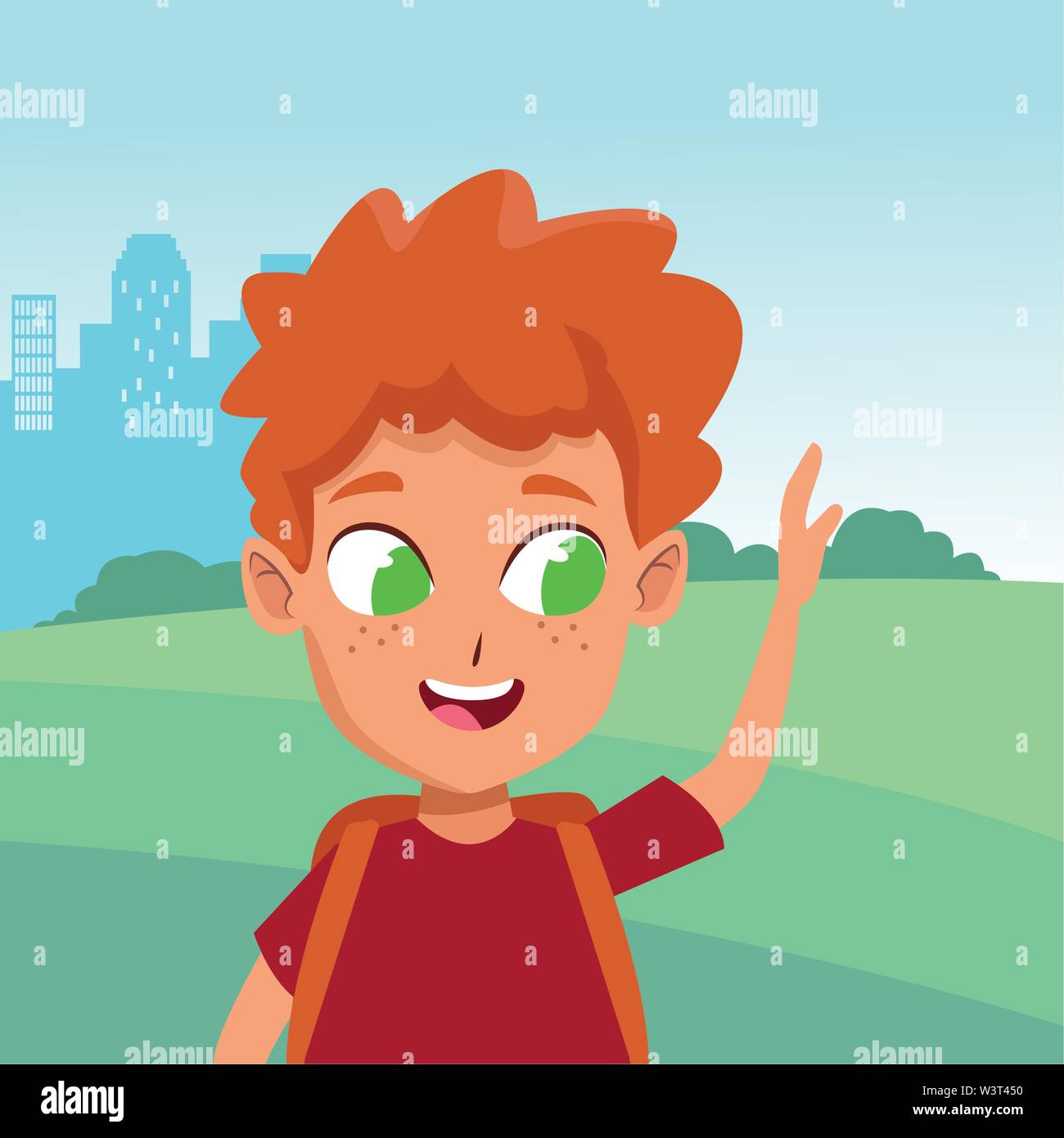 adorable cute young boy cartoon Stock Vector Image & Art - Alamy