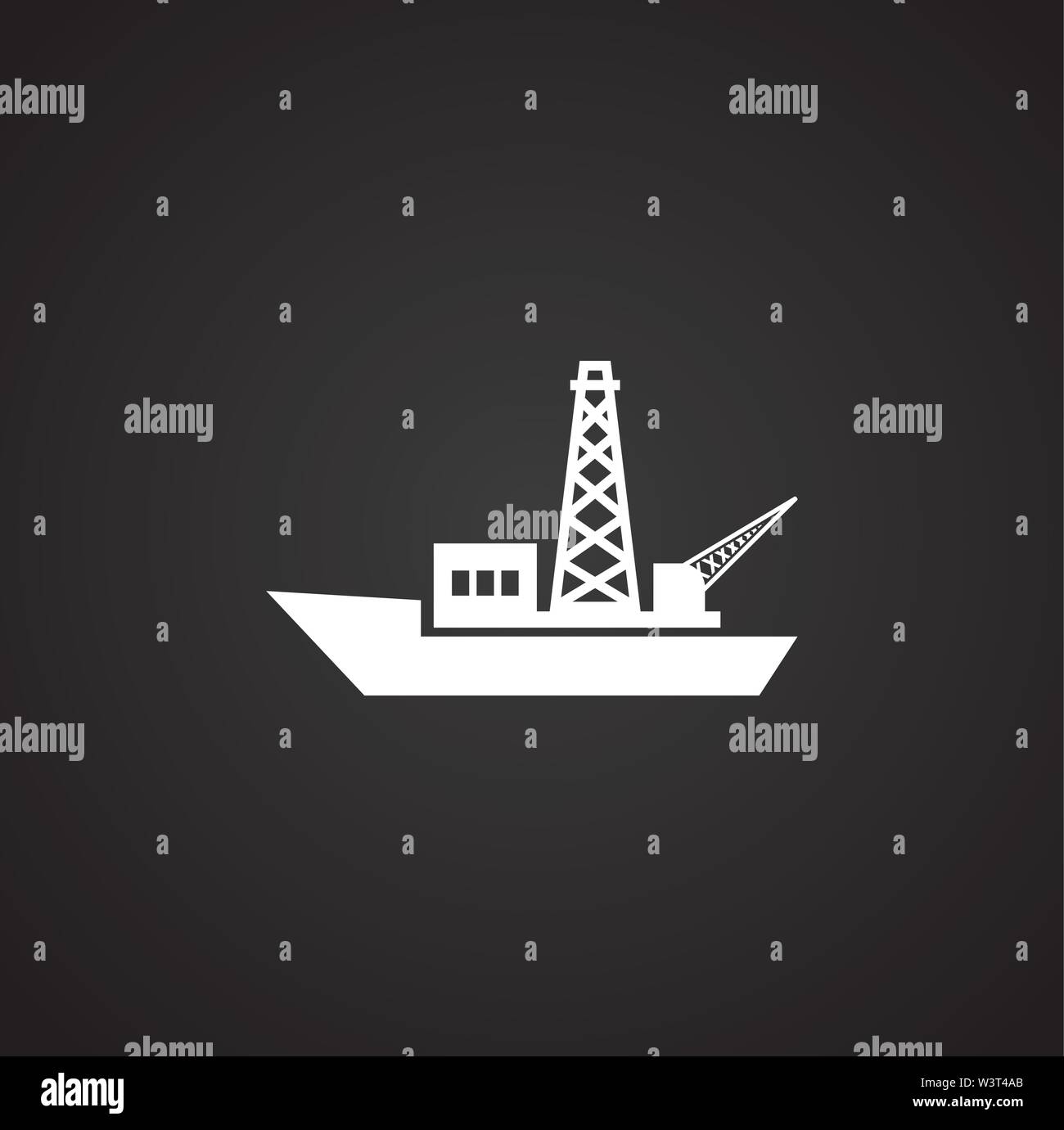 Oil rig related icon on background for graphic and web design. Simple ...