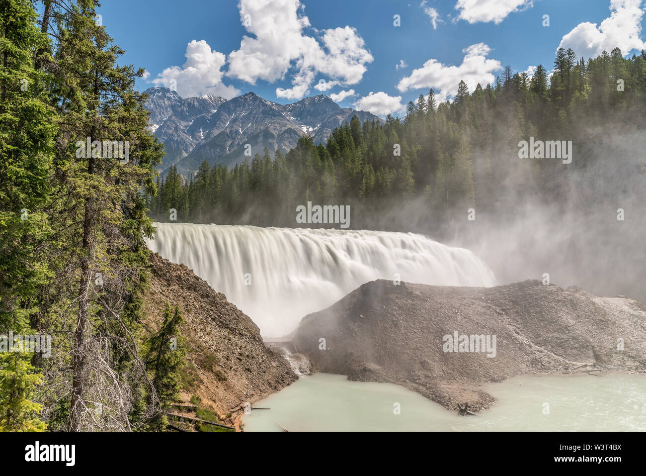 Wapta Falls in Yoho National Park, British Columbia, Canada Stock Photo