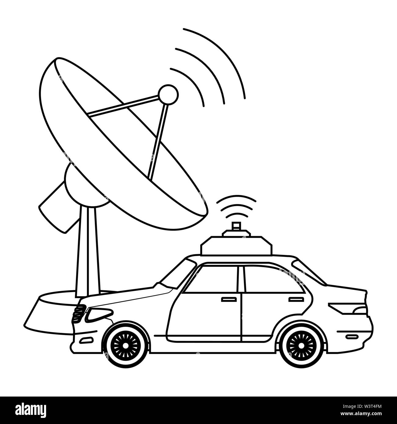 wireless internet radio connection cartoon Stock Vector Image & Art - Alamy