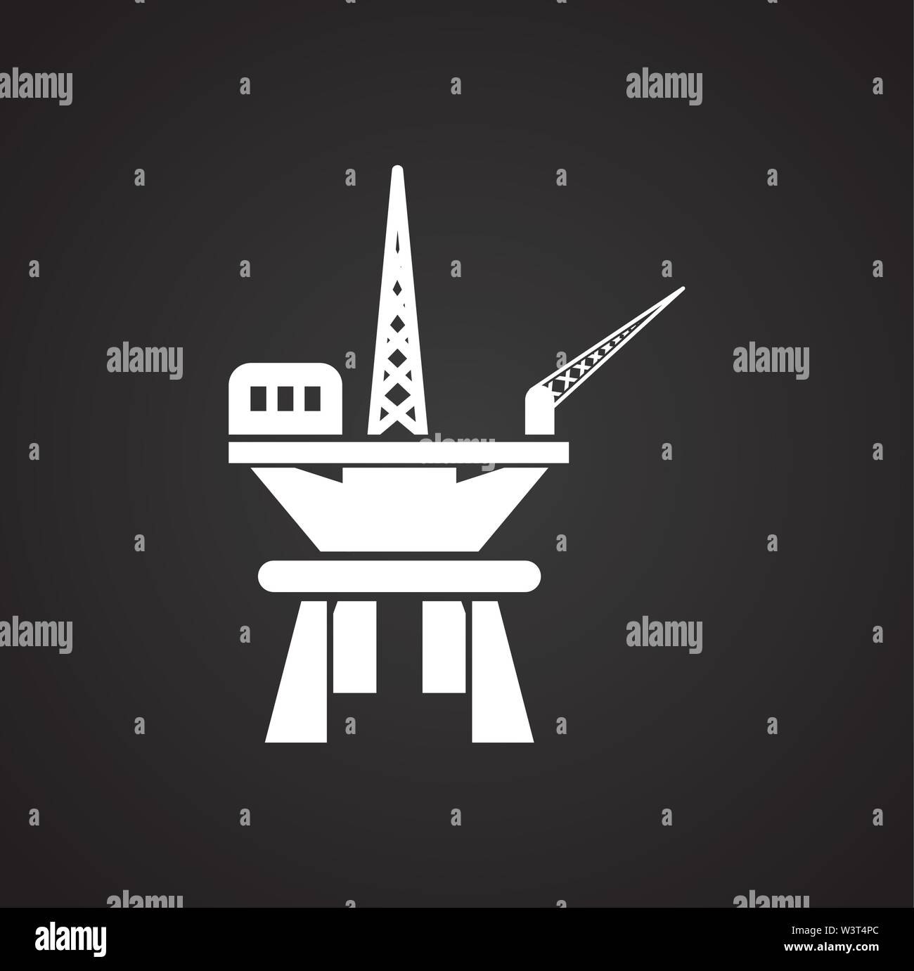 Oil rig related icon on background for graphic and web design. Simple ...