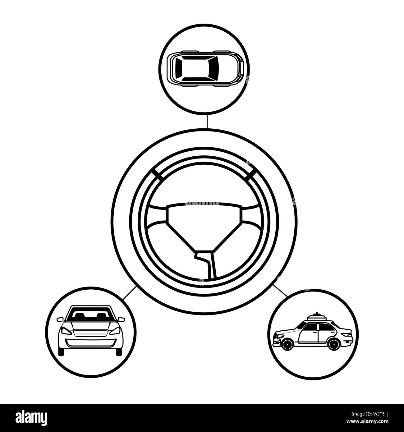 car transport sedan vehicle cartoon Stock Vector Image & Art Alamy
