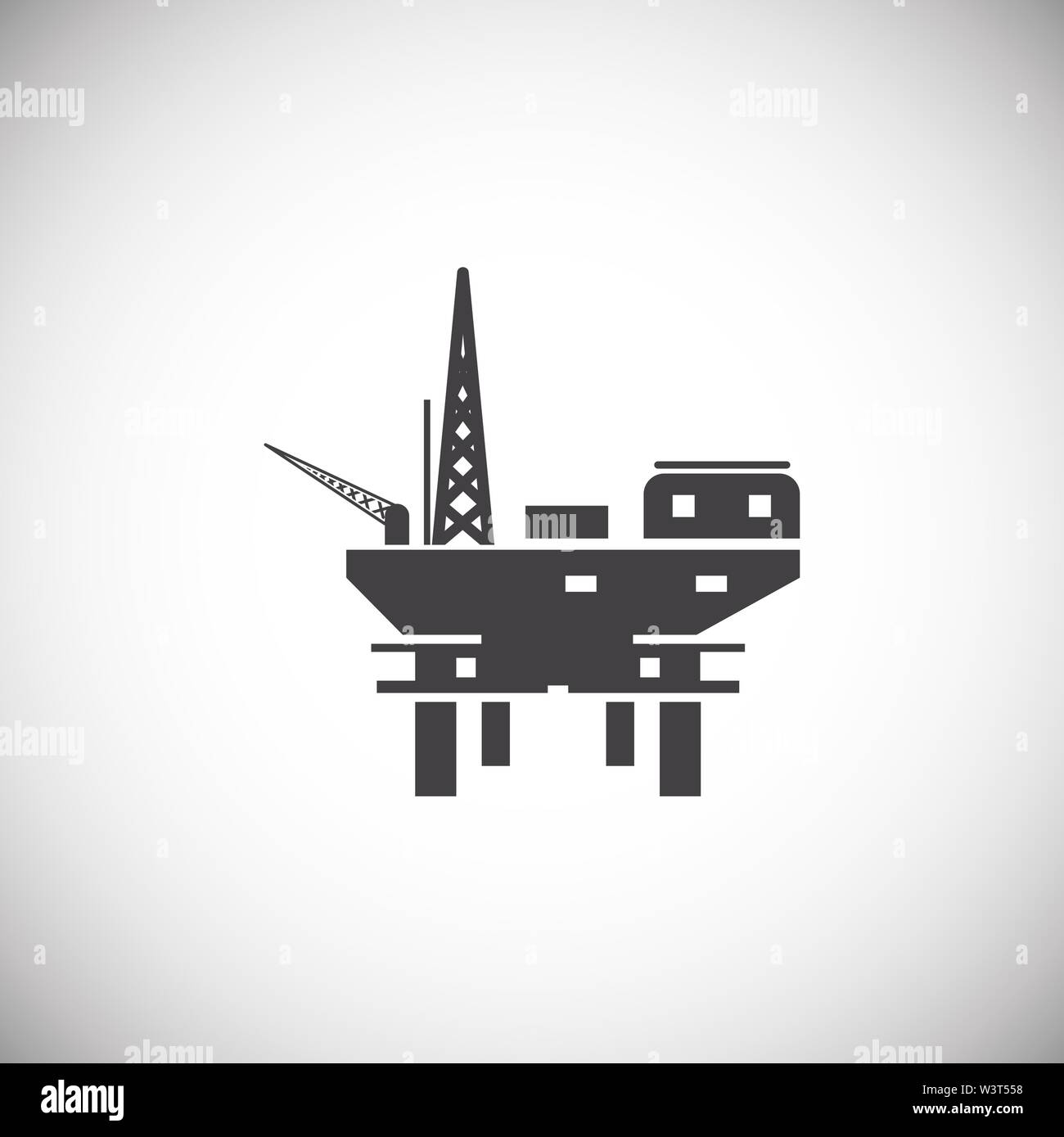 Oil rig related icon on background for graphic and web design. Simple ...