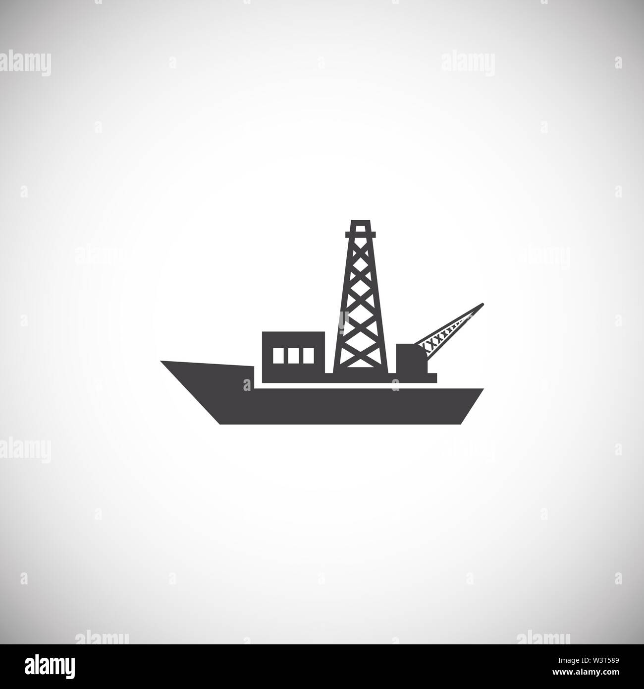 Oil rig related icon on background for graphic and web design. Simple ...