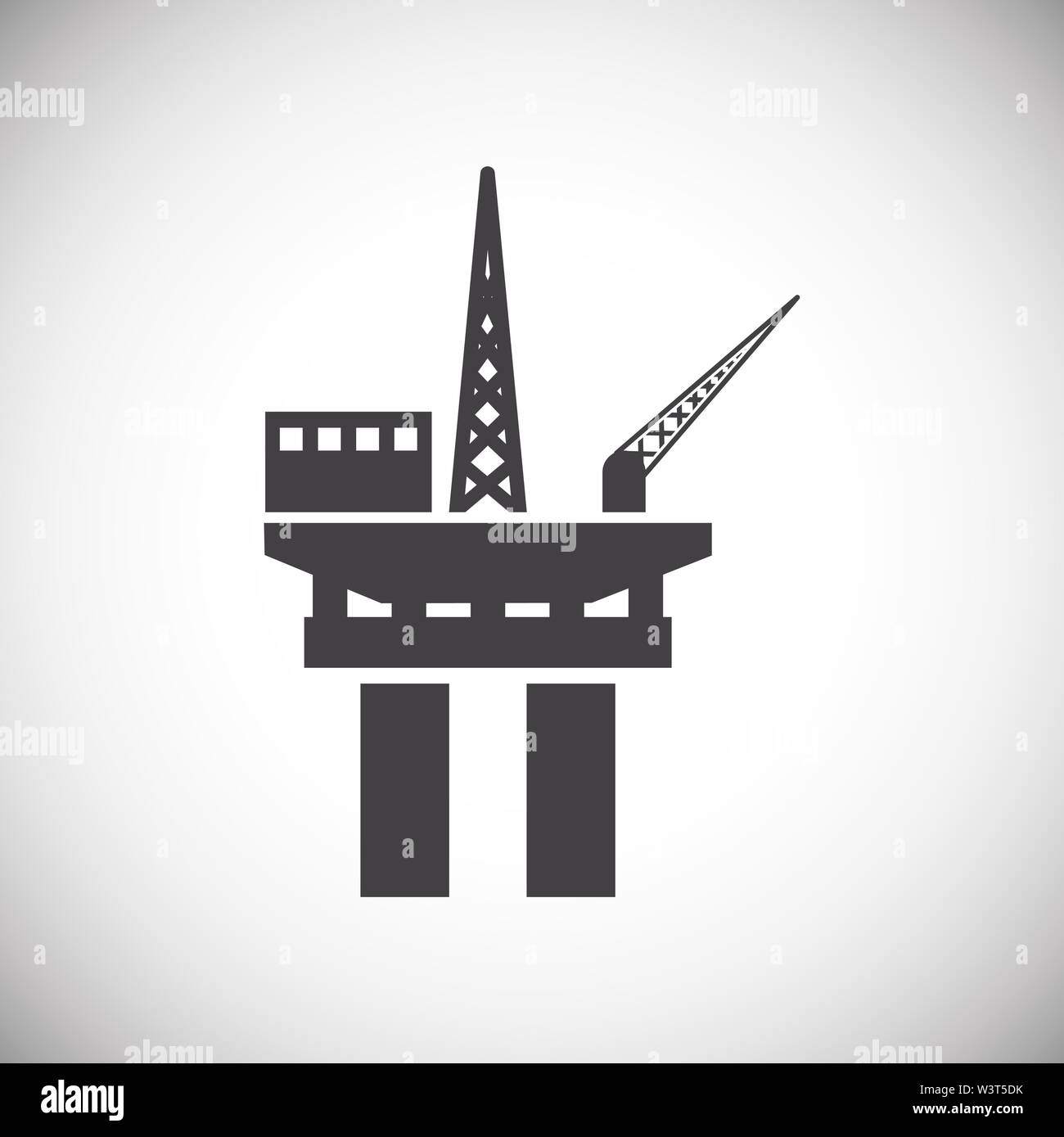 Oil rig related icon on background for graphic and web design. Simple ...
