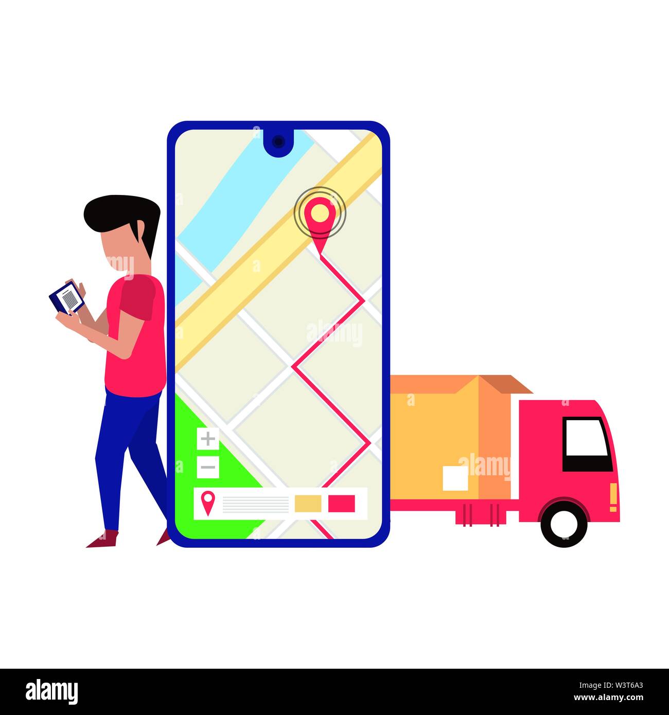 man using smartphone technology cartoon Stock Vector Image & Art - Alamy