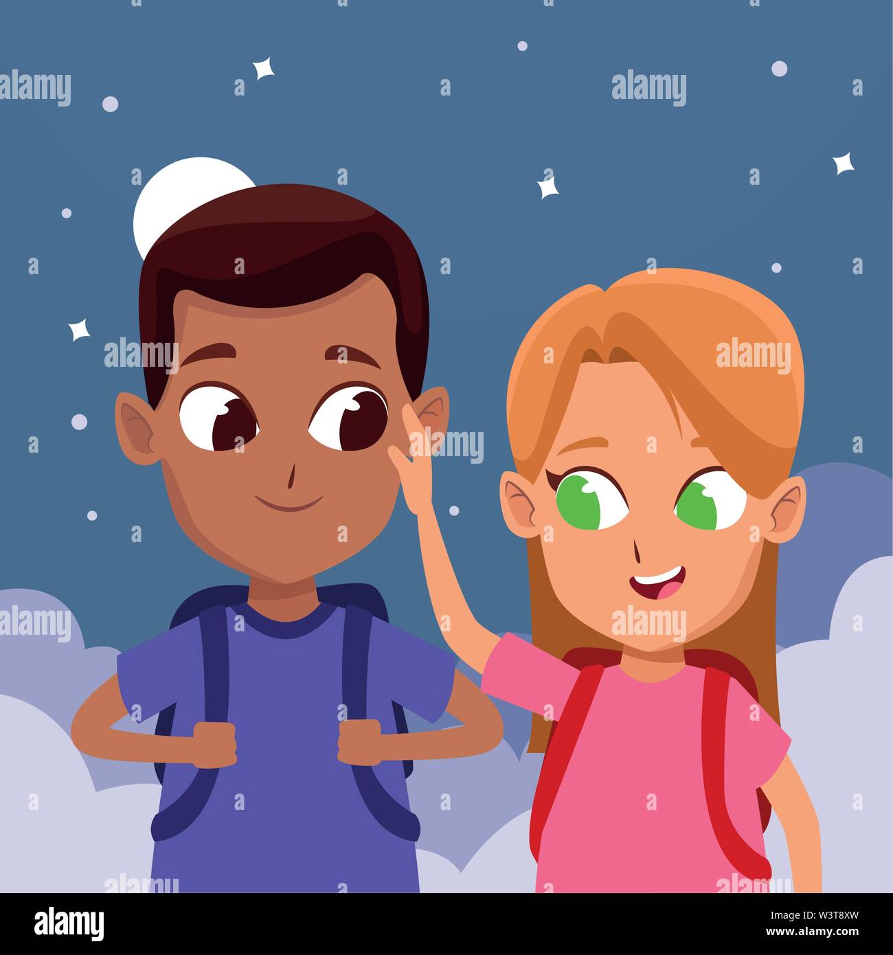 adorable cute children childhood cartoon Stock Vector Image & Art - Alamy