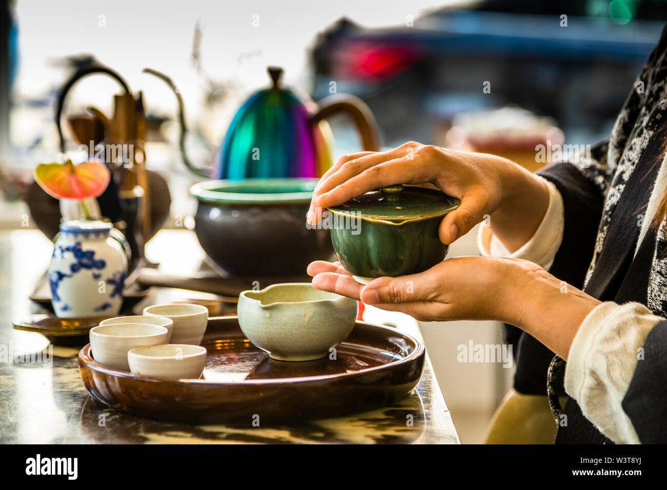Japanese Green Tea Ceremony in Düsseldorf, Germany Stock Photo Alamy