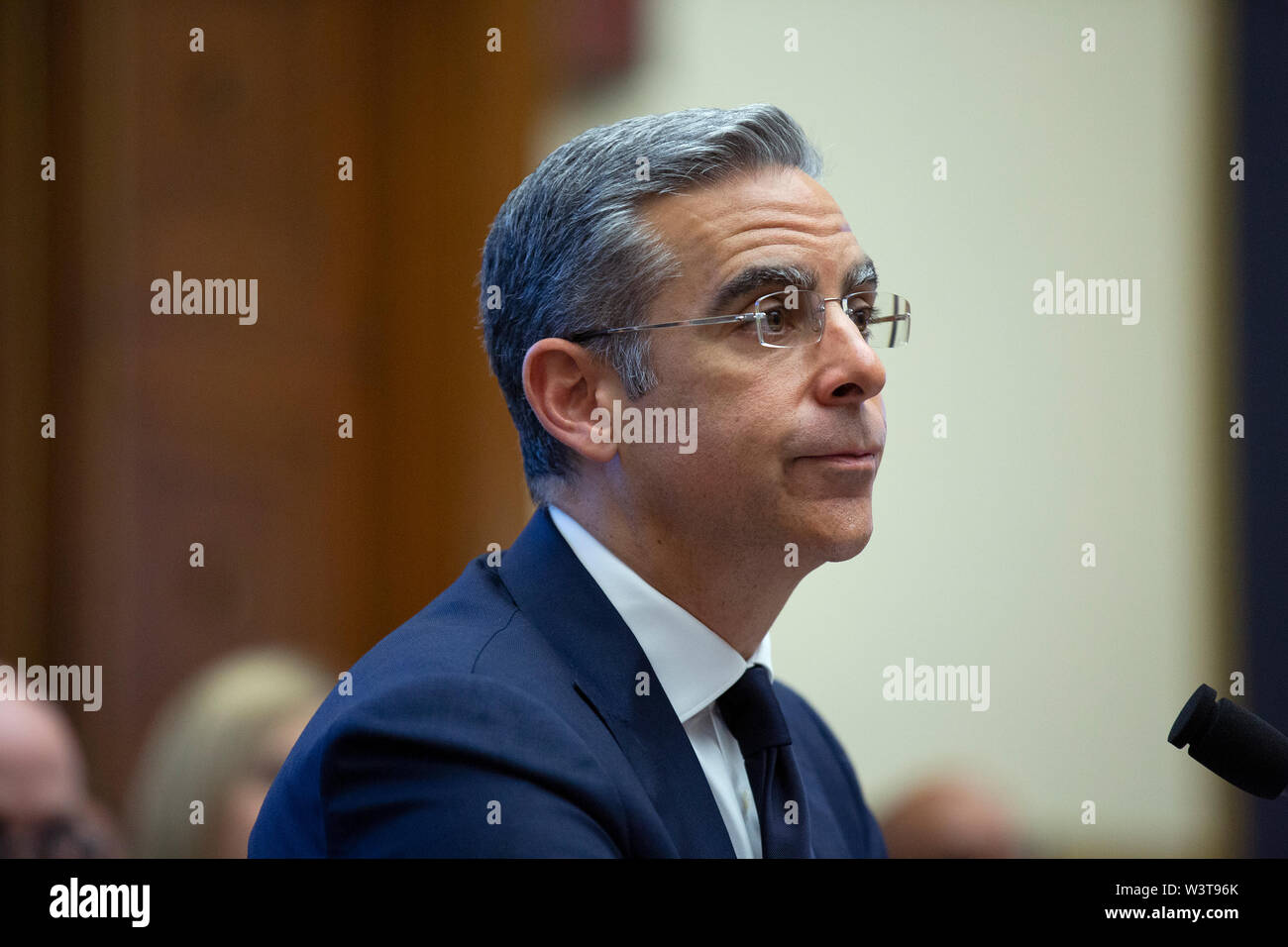 CEO of Calibra David Marcus speaks during the House Committee on Financial  Services hearing regarding FacebookâÂ€Â™s new crypto currency Libra on  Capitol Hill in Washington, DC, USA on July 17, 2019. Photo