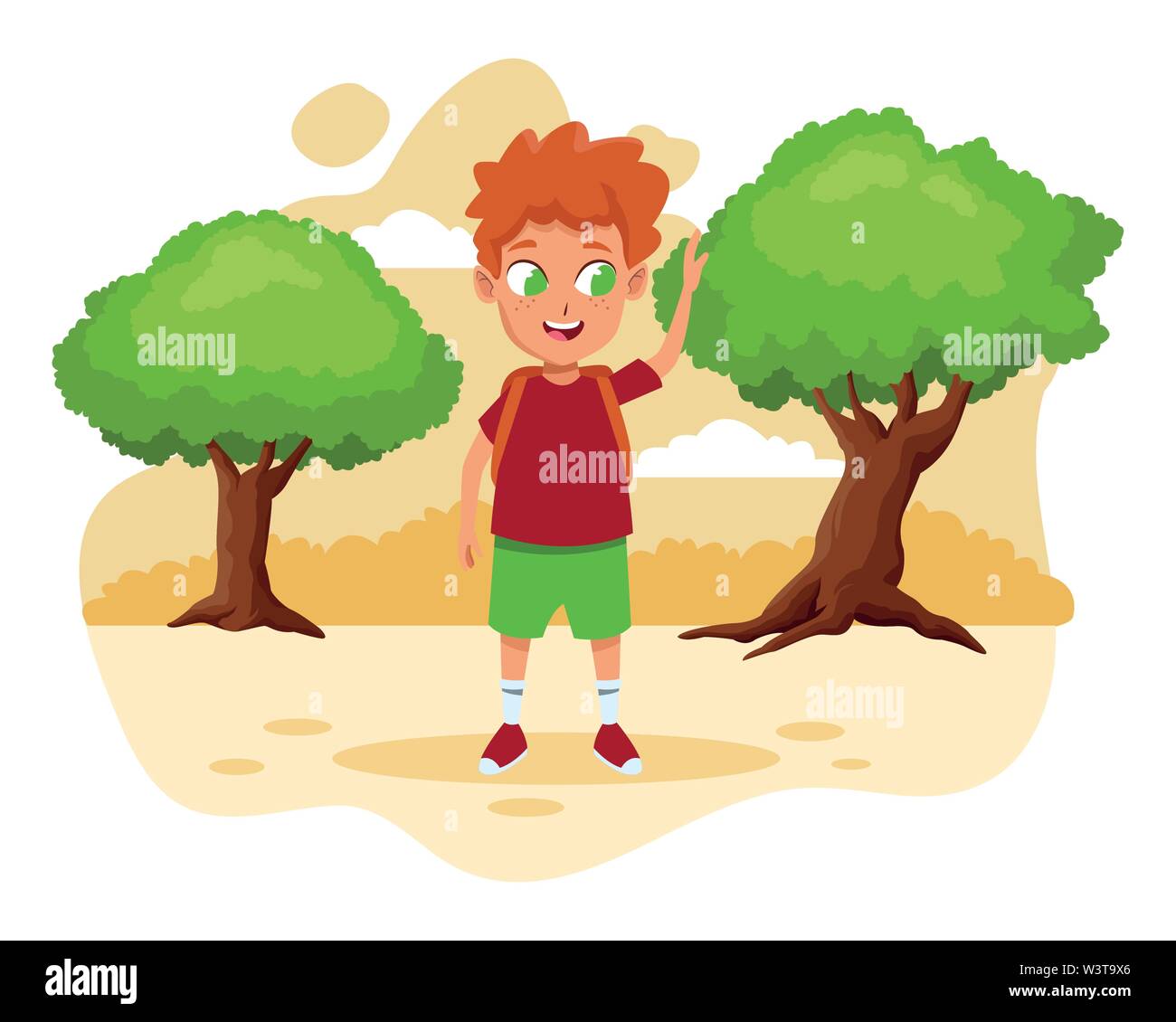 adorable cute young boy cartoon Stock Vector Image & Art - Alamy