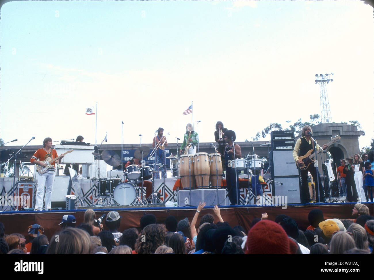 CHI9CAGO US rock group at Balboa Park, San Diego,  about 1974 . Photo: Jeffrey Mayer Stock Photo